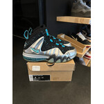 Nike Nike Barkley Posite Max Metallic Silver Gamma Blue Size 8, PREOWNED