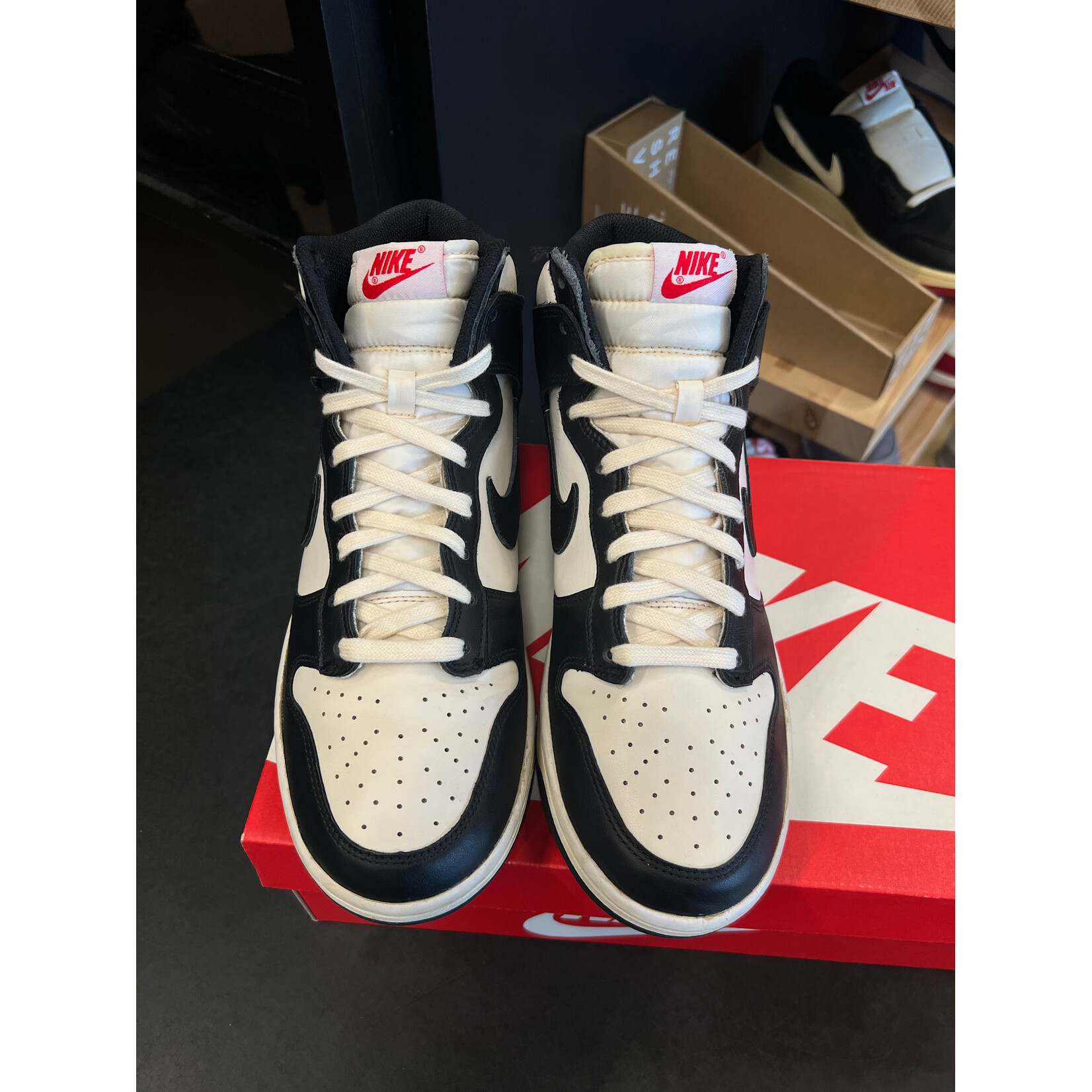 Nike Nike Dunk High Panda Black White (2021/2024) Size 9, PREOWNED CUSTOM AGED