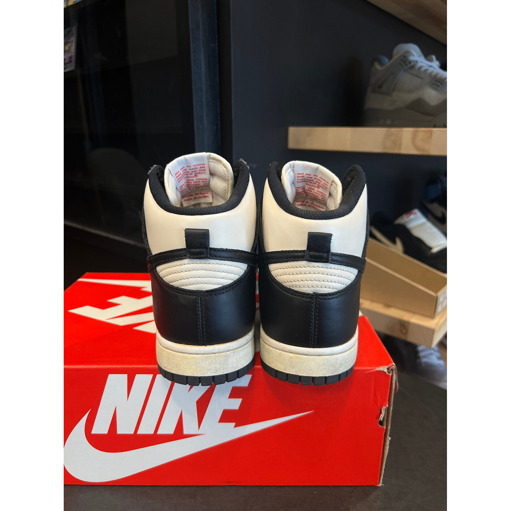 Nike Nike Dunk High Panda Black White (2021/2024) Size 9, PREOWNED CUSTOM AGED