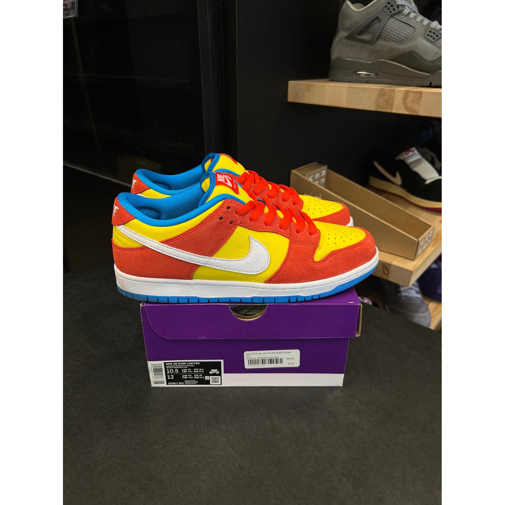 Nike Nike SB Dunk Low Pro Bart Simpson Size 10.5, PREOWNED