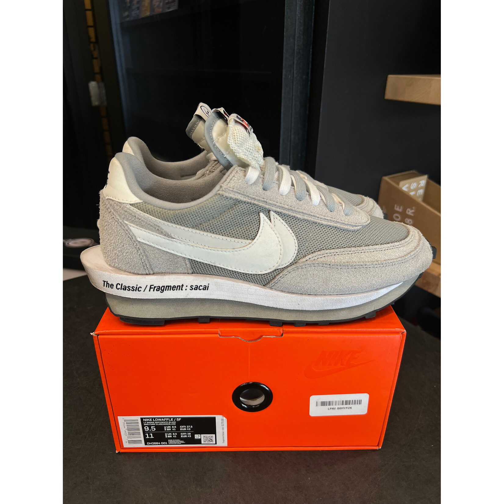 Nike Nike LD Waffle SF sacai Fragment Grey Size 9.5, PREOWNED