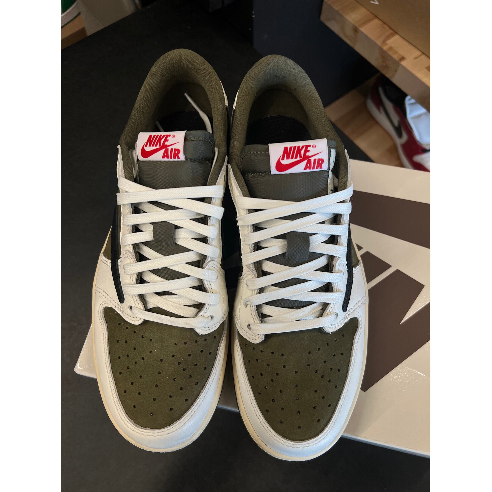 Jordan Jordan 1 Retro Low OG SP Travis Scott Medium Olive Size 9.5, PREOWNED