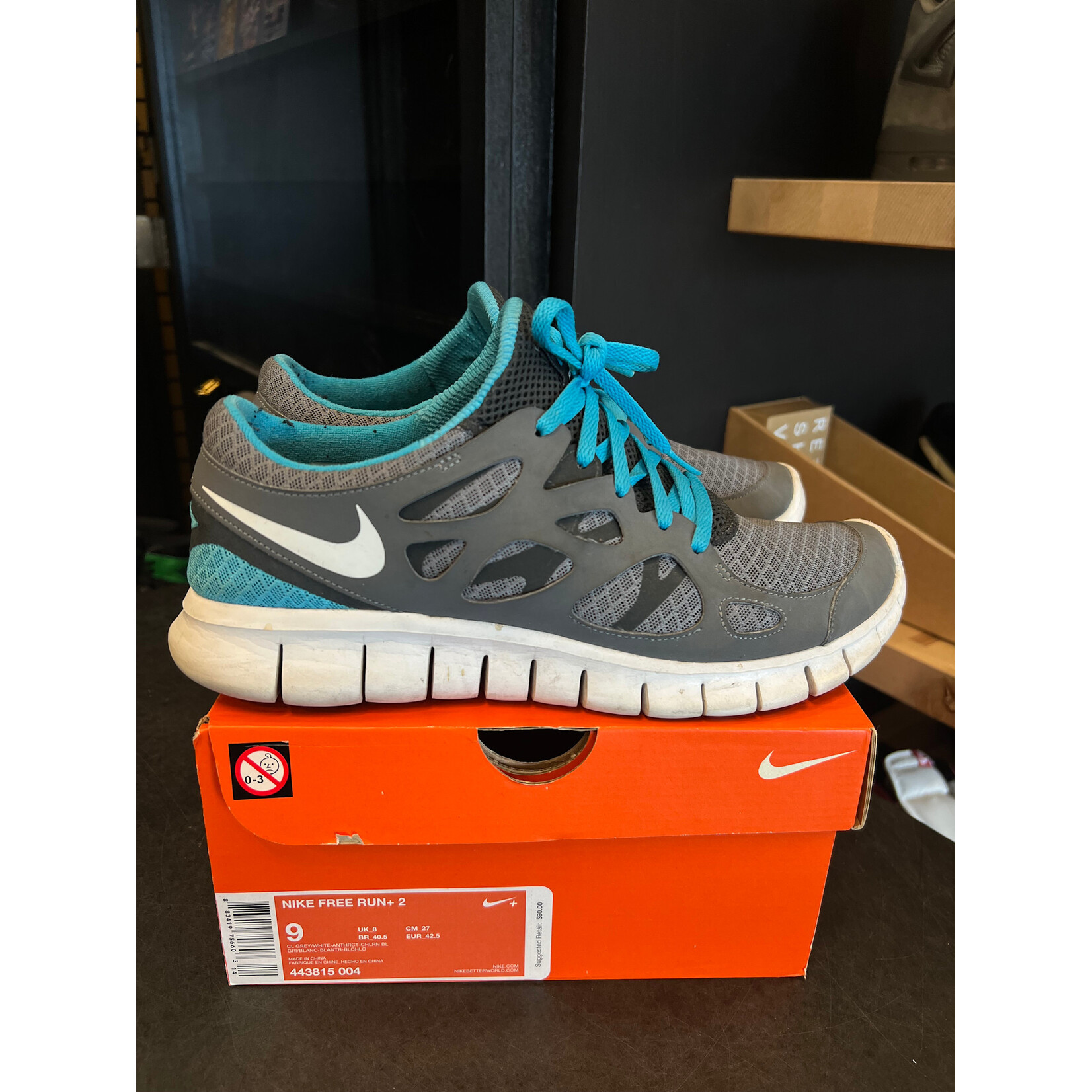 Nike Nike Free Run+ 2 'Cool Grey Blue' Size 9, PREOWNED