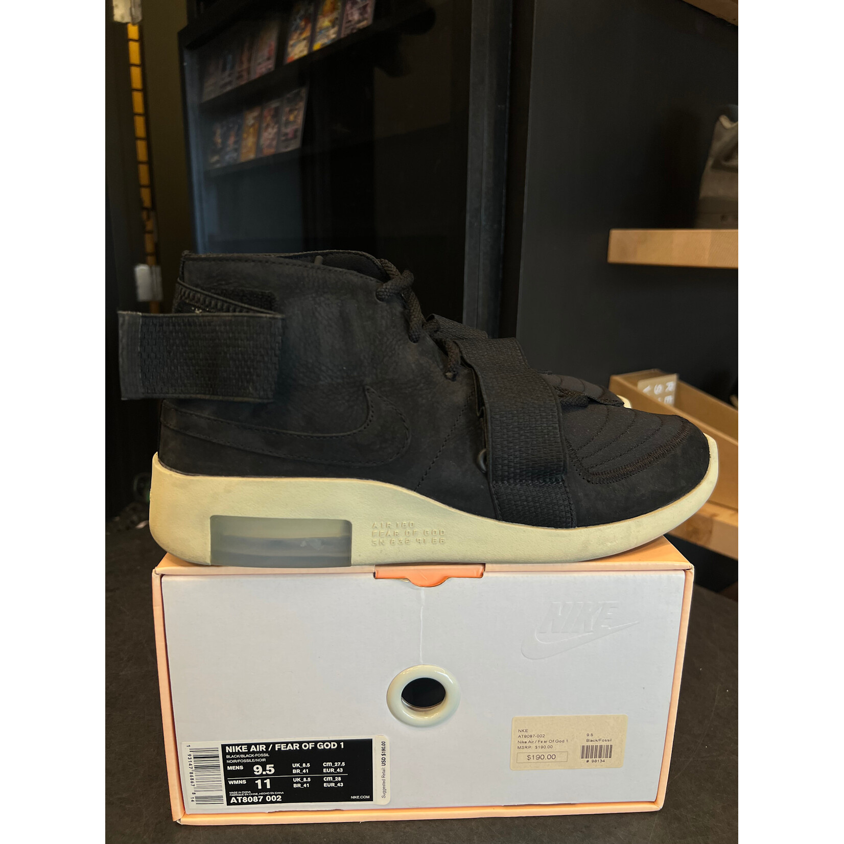 Nike Nike Air Fear Of God Raid Black Size 9.5, PREOWNED