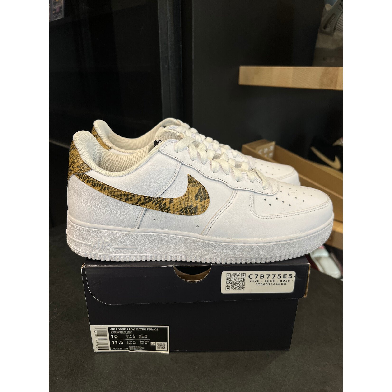 Nike Nike Air Force 1 Low Retro Ivory Snake Size 10, PREOWNED