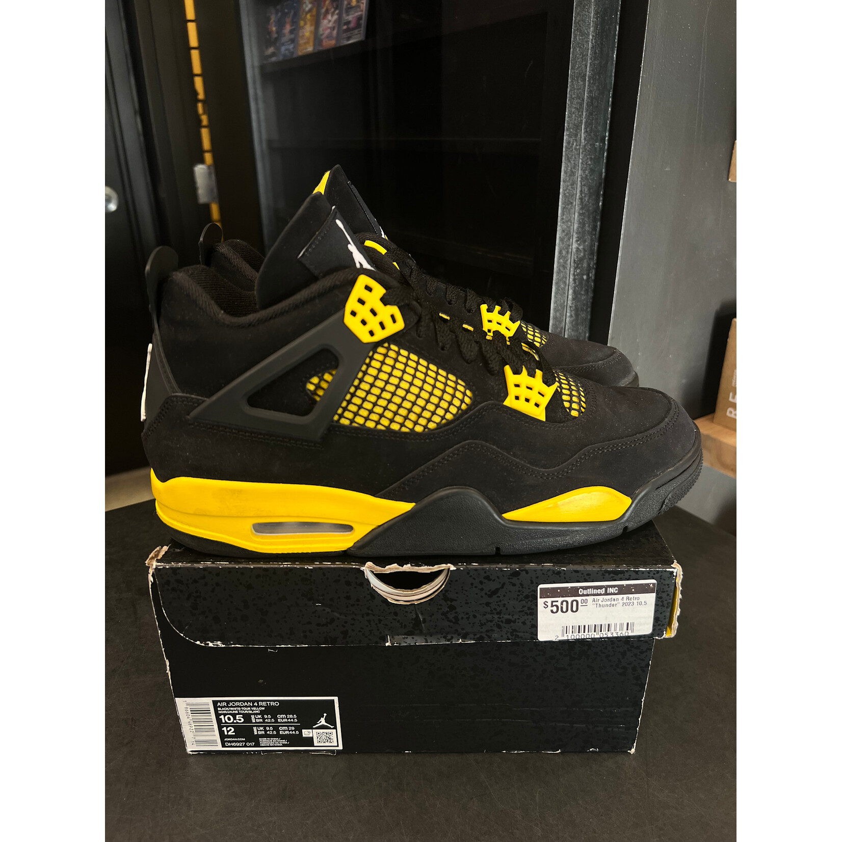 Jordan Jordan 4 Retro Thunder (2023) Size 10.5, PREOWNED