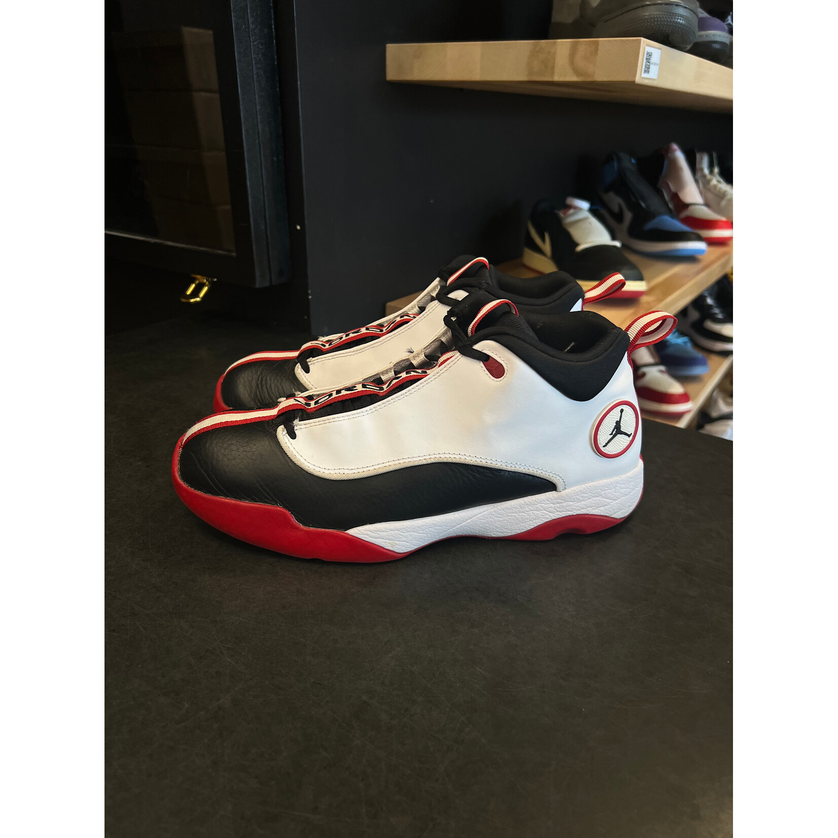 Jordan Jordan Jumpman Pro Quick White Varsity Red Black Size 10, PREOWNED