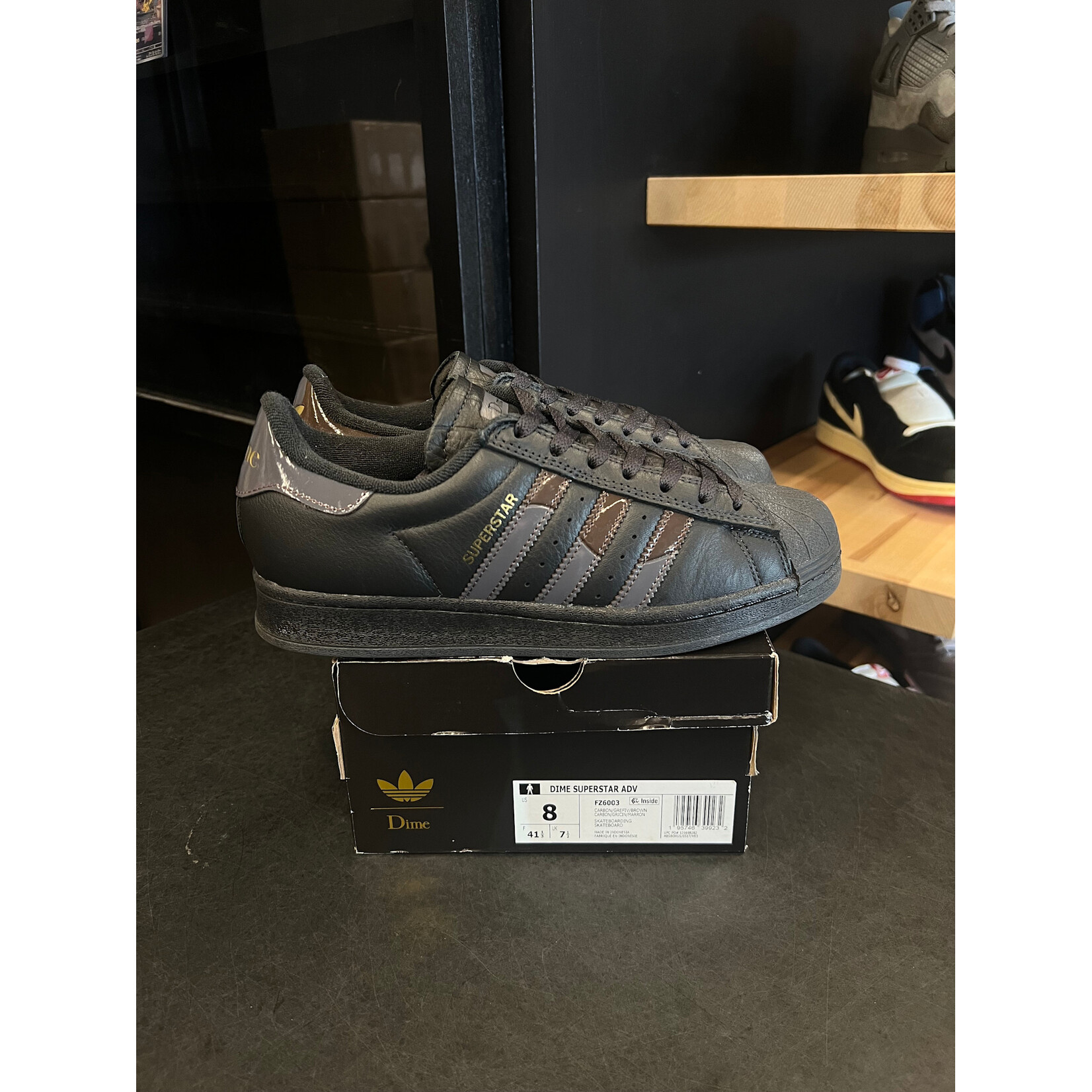 Adidas adidas Superstar ADV Dime Cloud Carbon Size 8, PREOWNED