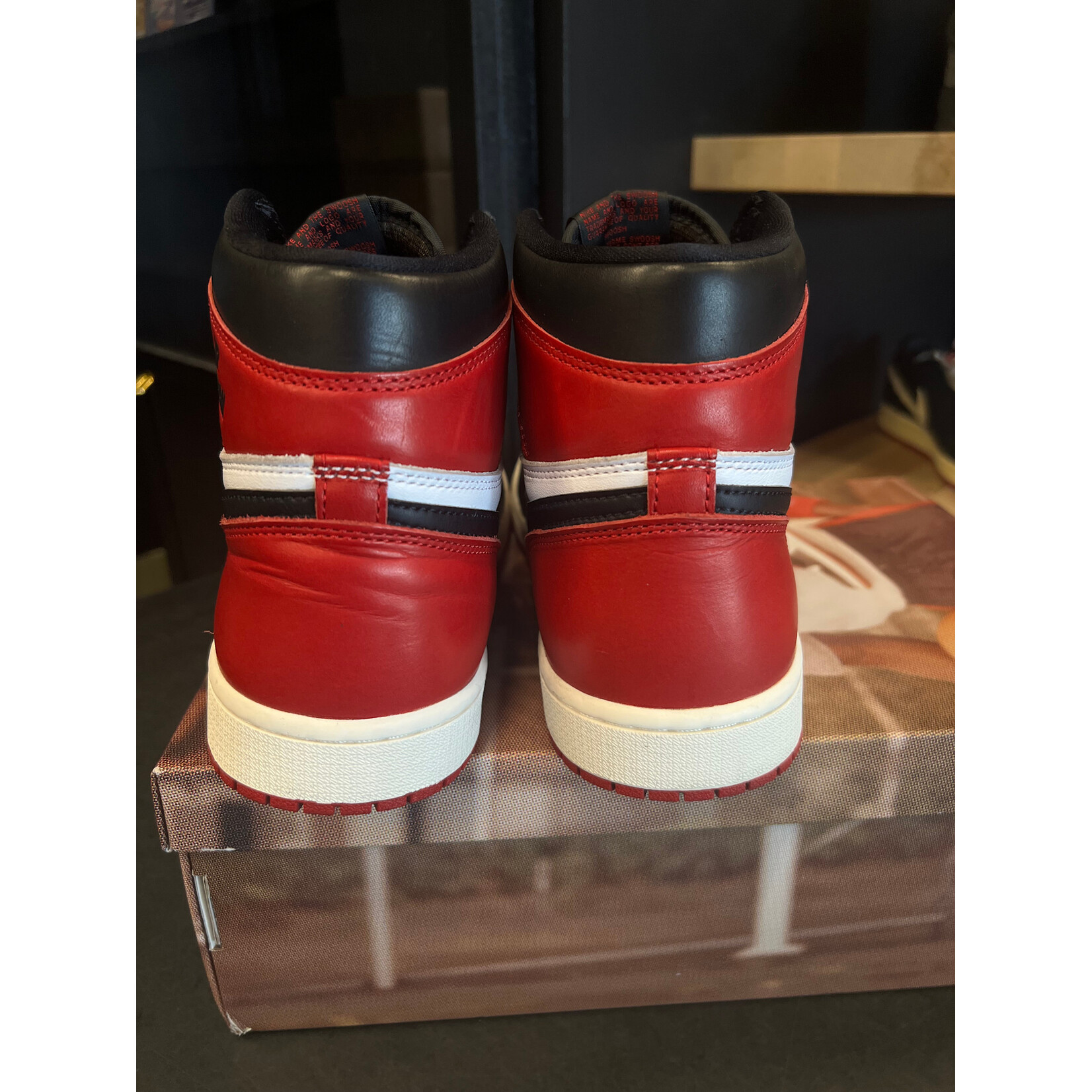 Jordan Jordan 1 Retro High OG Black Toe Reimagined Size 10.5, PREOWNED