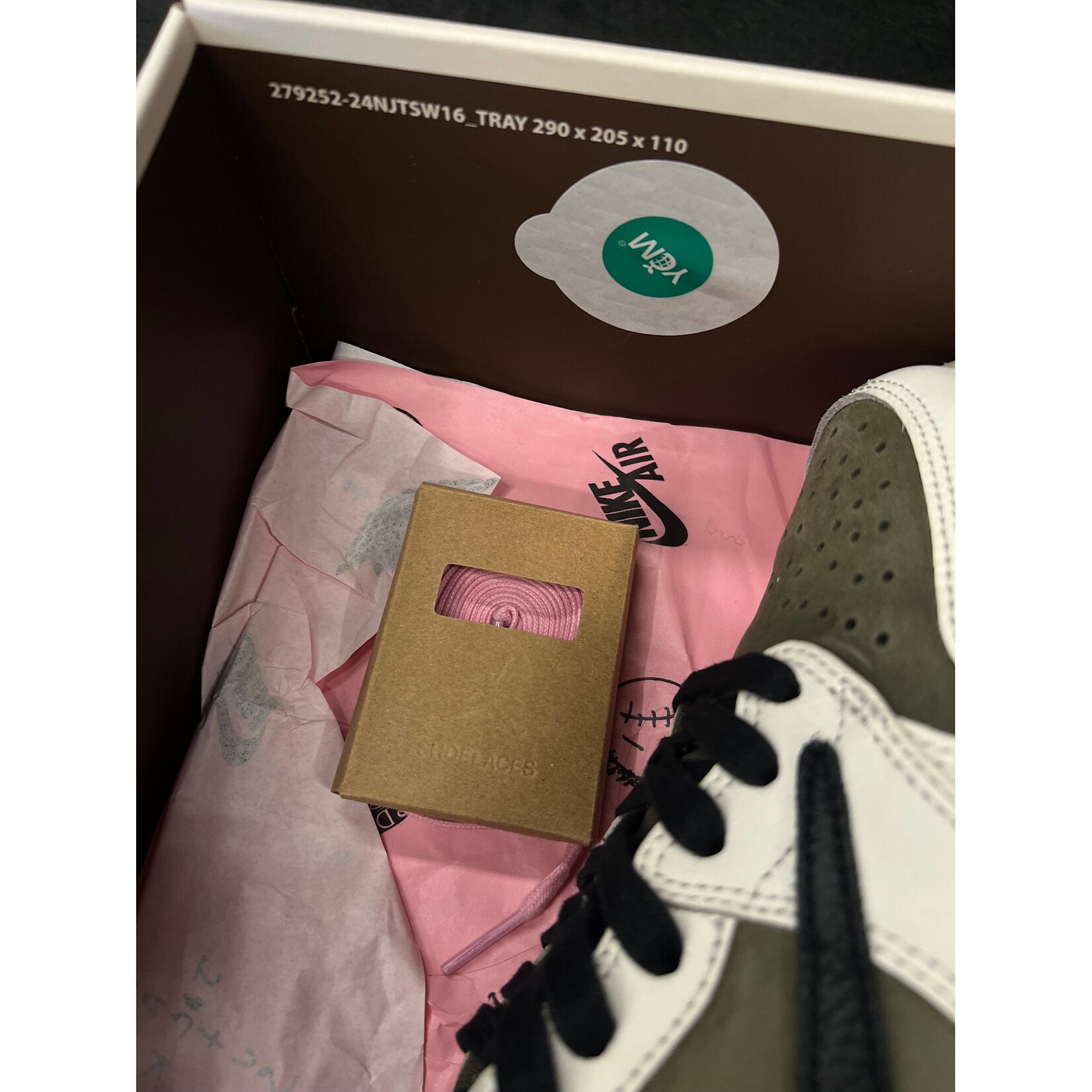 Jordan Jordan 1 Retro Low OG SP Travis Scott Medium Olive Size 7.5, PREOWNED