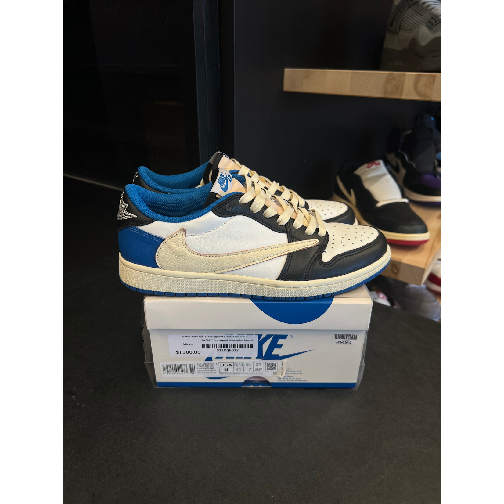 Jordan Jordan 1 Retro Low OG SP Fragment x Travis Scott Size 8, PREOWNED