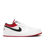 Jordan Jordan 1 Low White University Red Black Size 8.5, DS BRAND NEW DAMAGED BOX