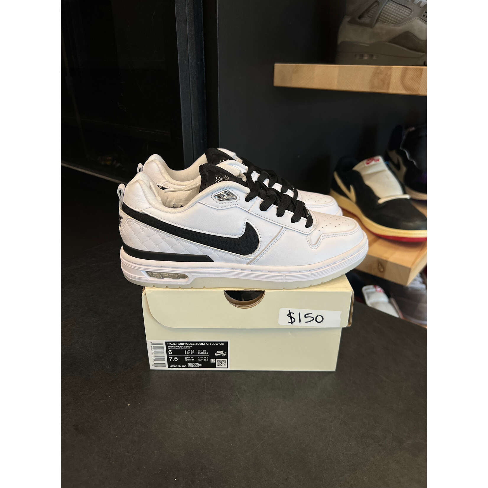 Nike Nike SB Zoom Air Paul Rodriguez 1 OG White Black (2025) Size 6, PREOWNED PADS TRIED ON