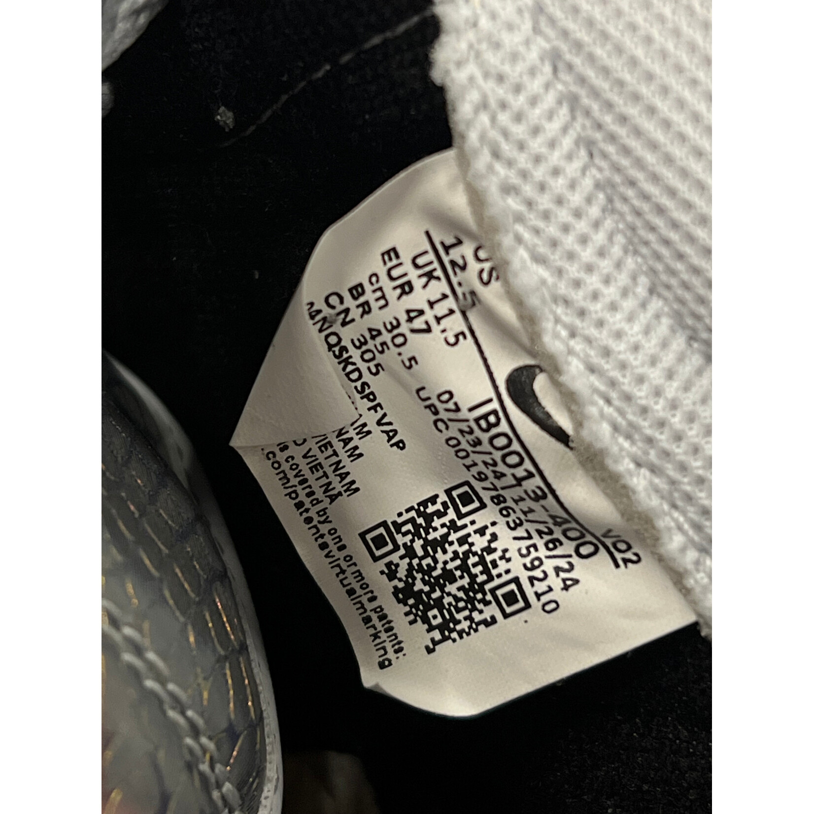 Nike Nike Air Force 1 Low Protro Kobe Bryant Lenticular Size 12.5, DS BRAND NEW HALF BOX NO LID / OUTLET WRONG STYLE CODE ON SHOE