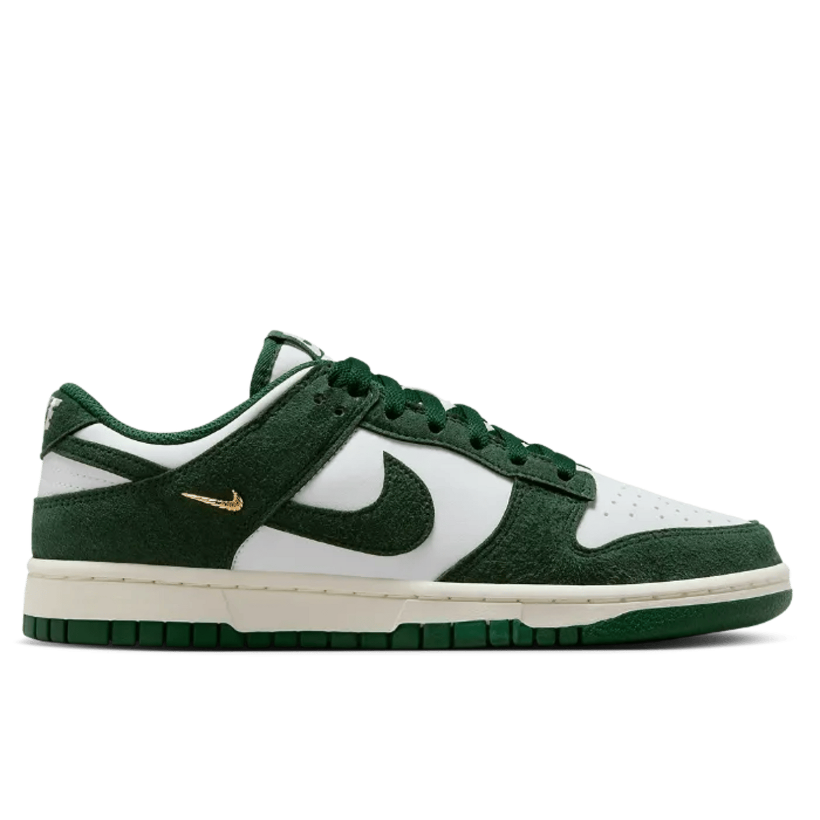 Nike Nike Dunk Low Gorge Green Gold Mini Swoosh (Women's) Size 11.5W, DS BRAND NEW HALF BOX NO LID