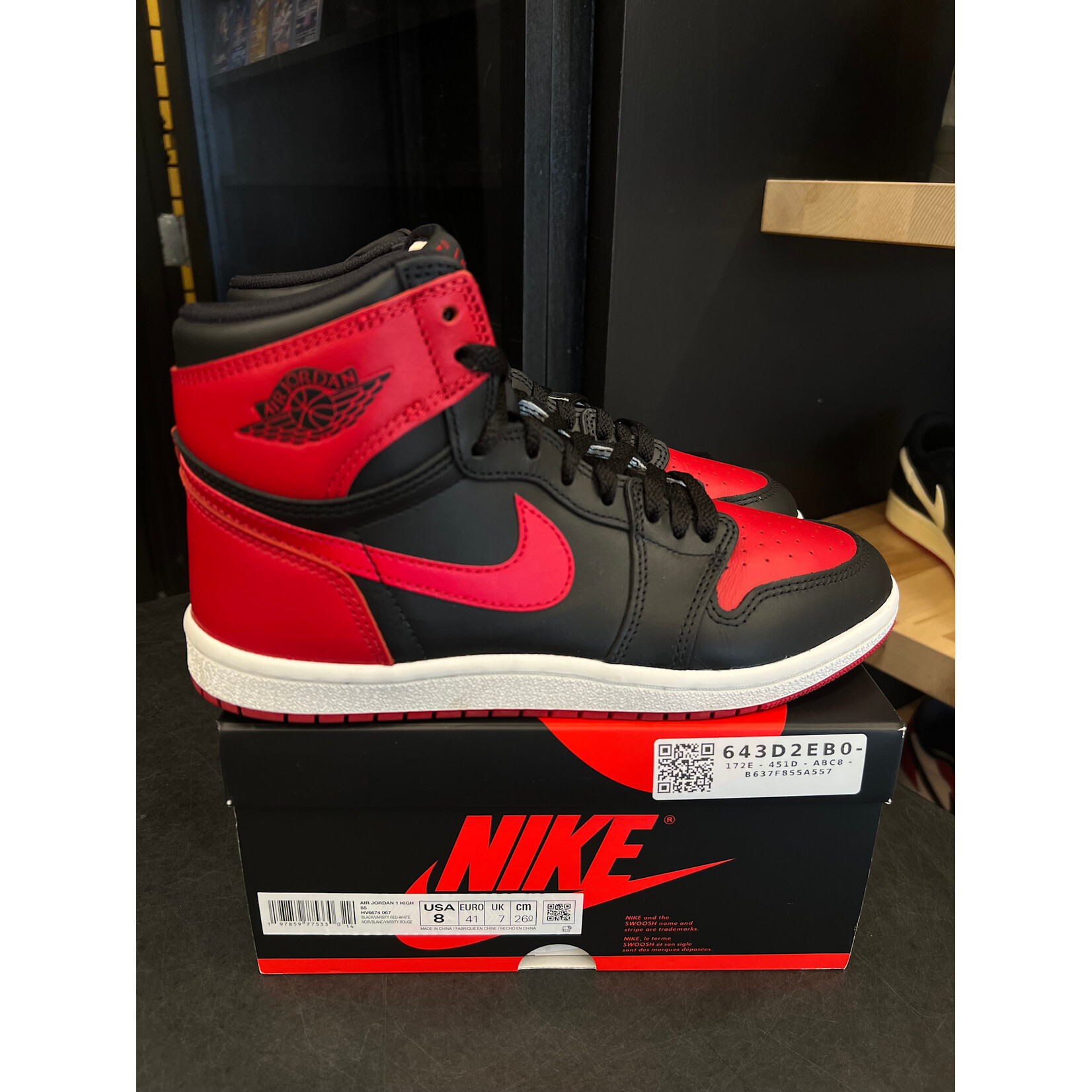 Jordan Jordan 1 Retro High '85 OG Bred (2025) Size 8, PREOWNED