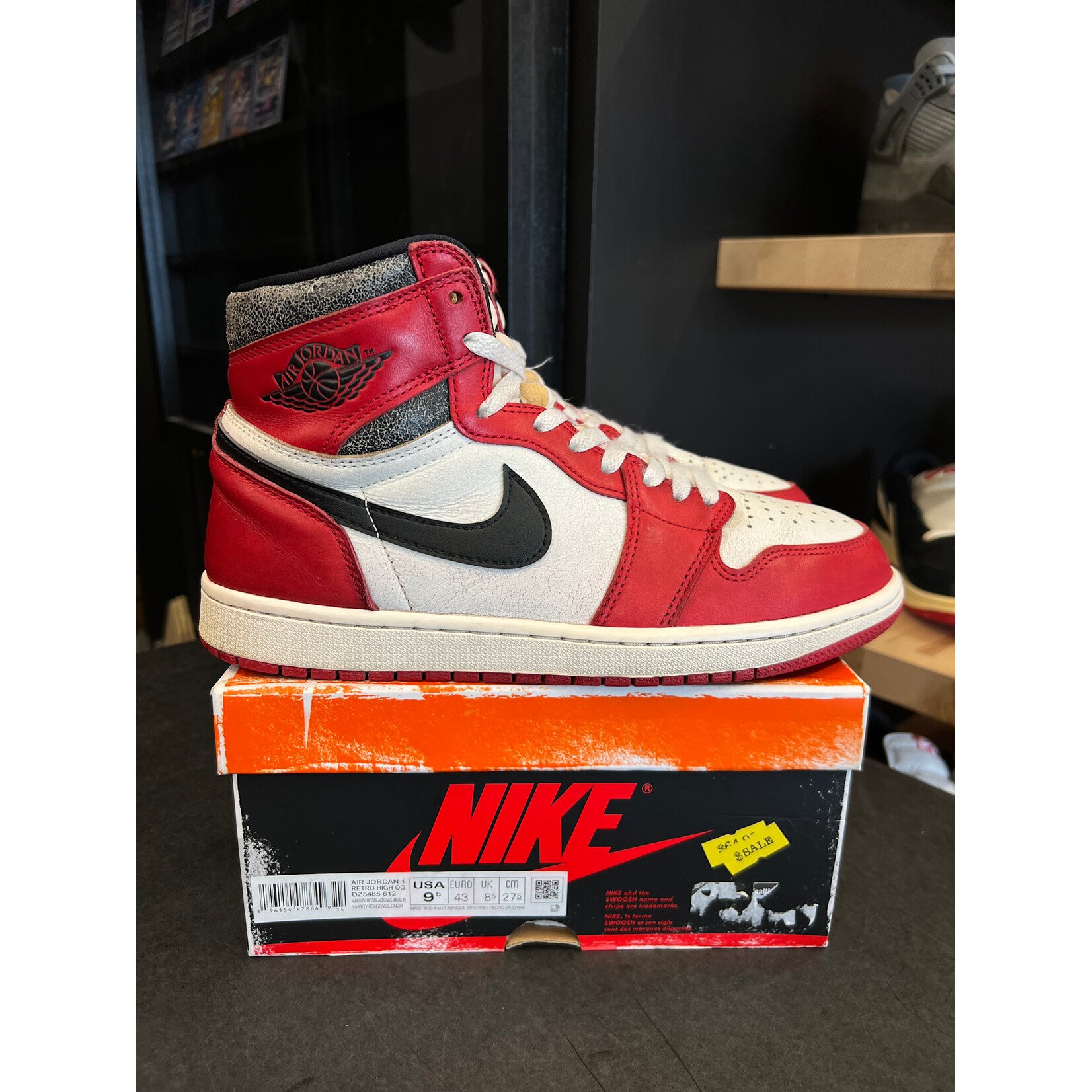 Jordan Jordan 1 Retro High OG Chicago Lost and Found Size 9.5, PREOWNED NO INSOLES