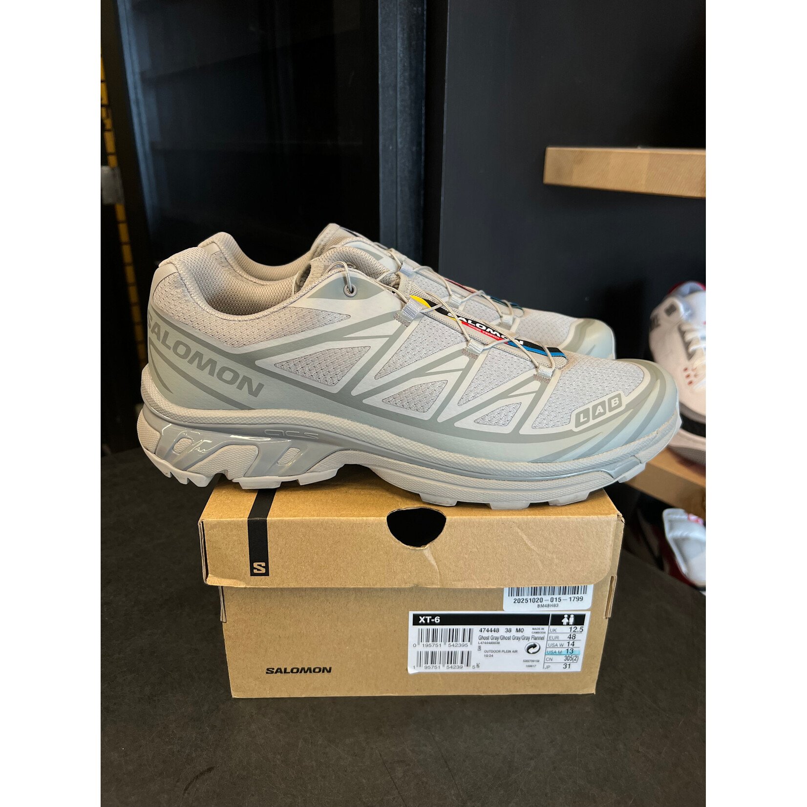 Salomon Salomon XT-6 Ghost Grey Size 13, PREOWNED