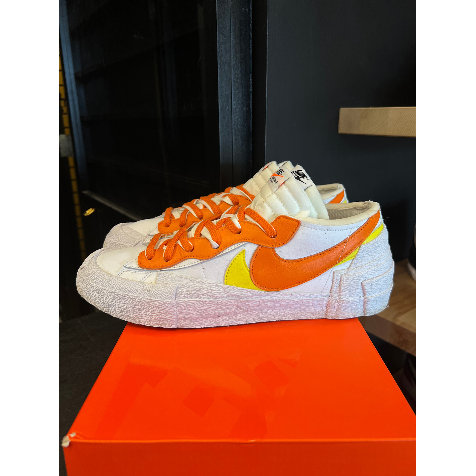 Nike Nike Blazer Low sacai White Magma Orange Size 10.5, PREOWNED