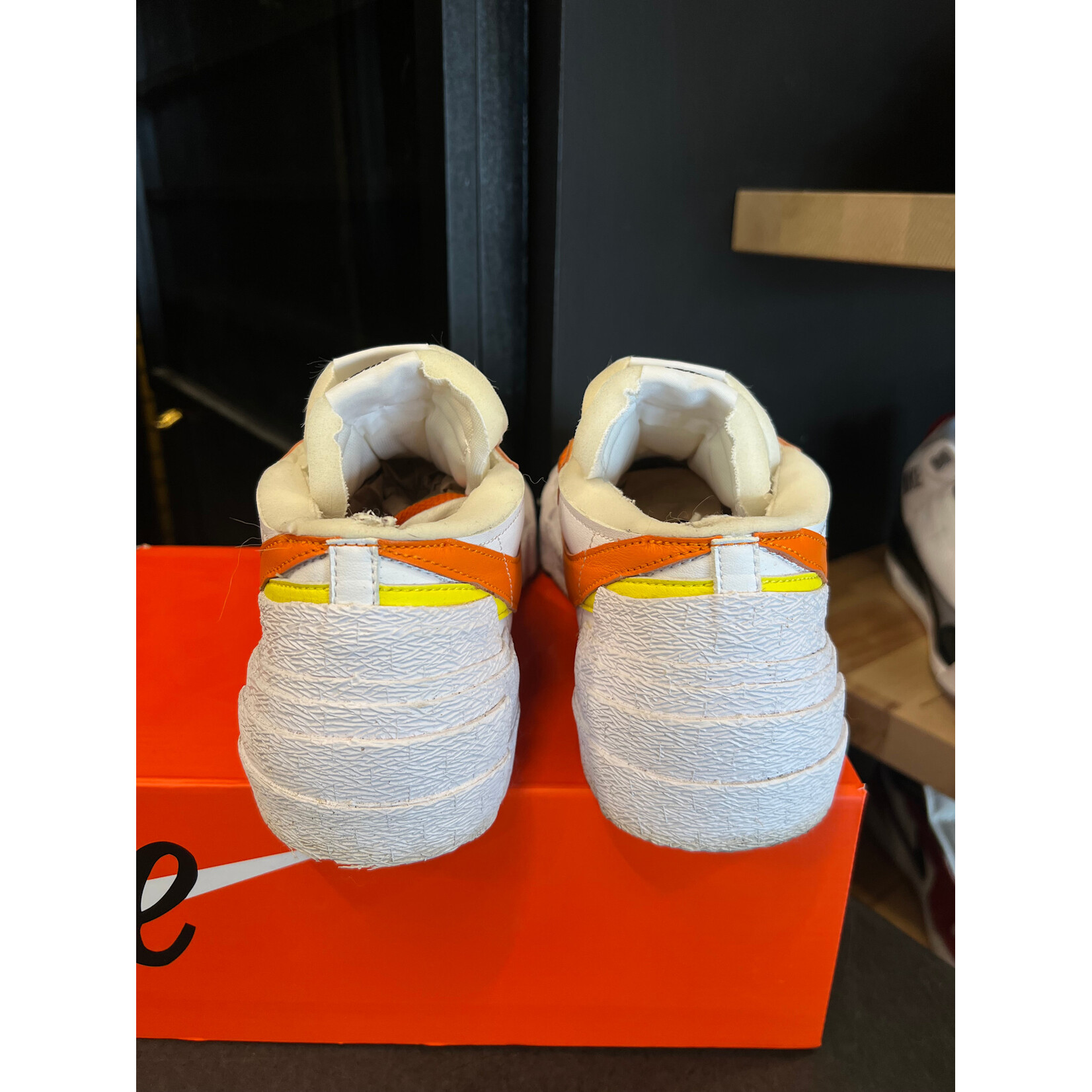 Nike Nike Blazer Low sacai White Magma Orange Size 10.5, PREOWNED