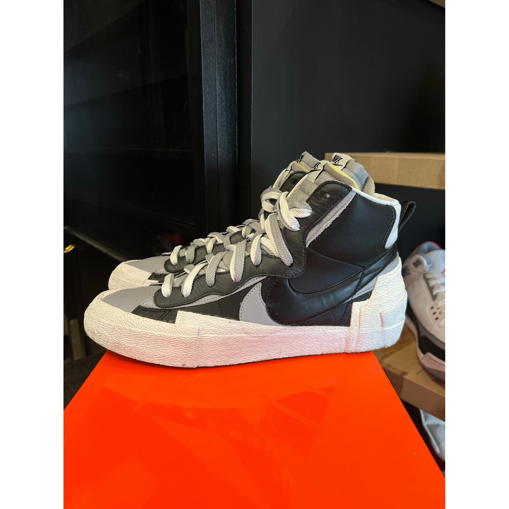 Nike Nike Blazer Mid sacai Black Grey Size 10.5, PREOWNED