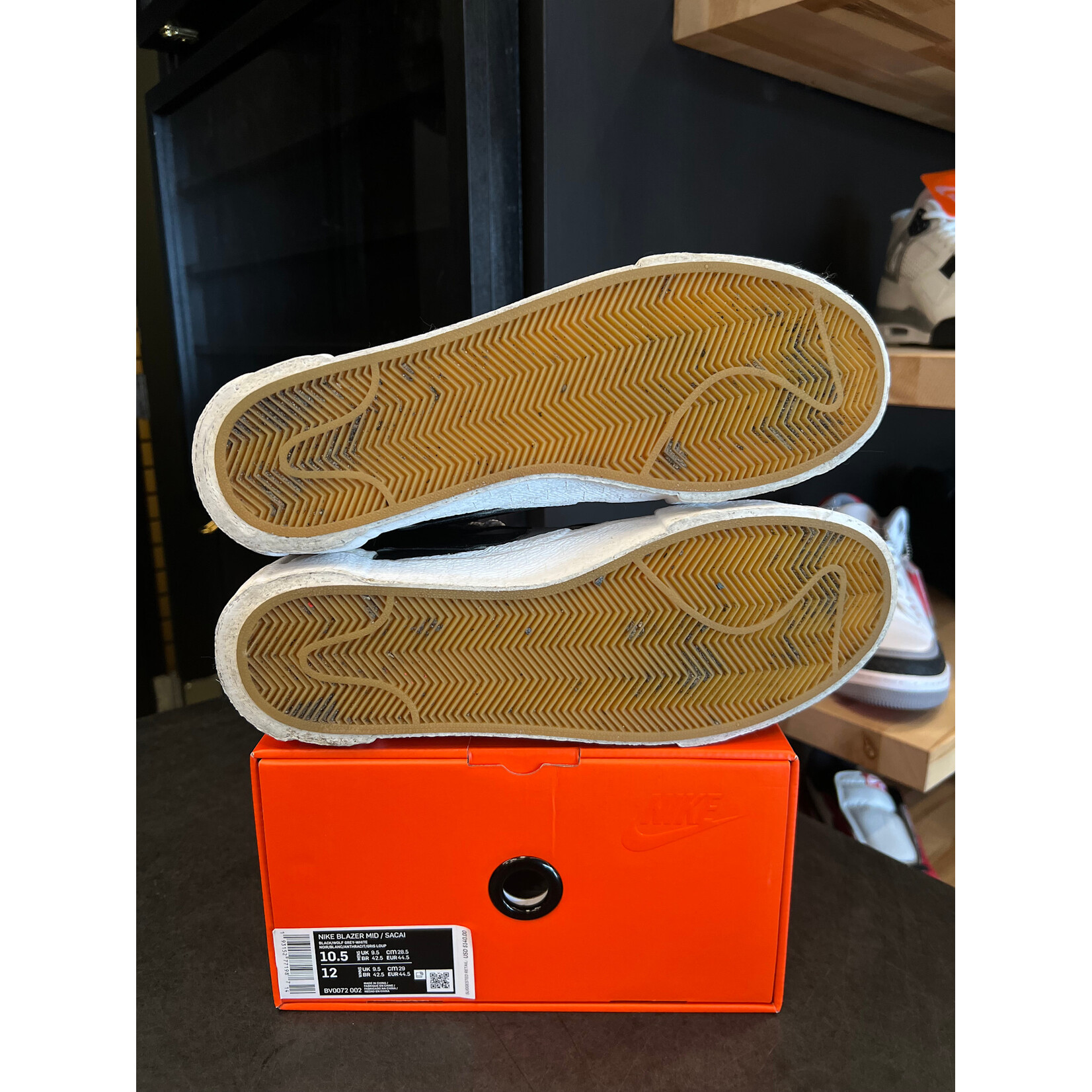 Nike Nike Blazer Mid sacai Black Grey Size 10.5, PREOWNED