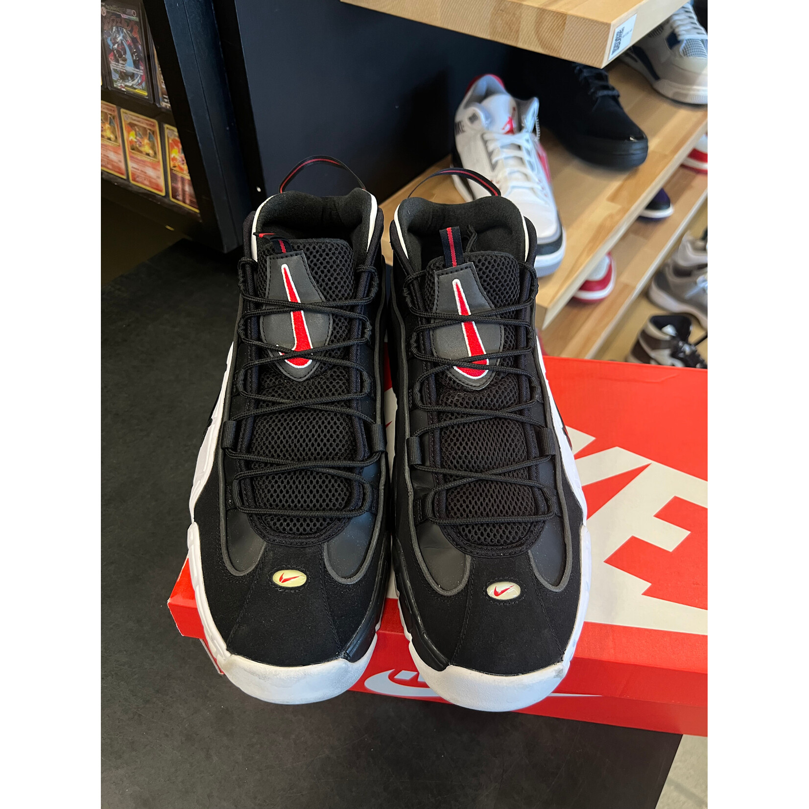 Nike Nike Air Max Penny Black White Red Size 13, PREOWNED REP BOX