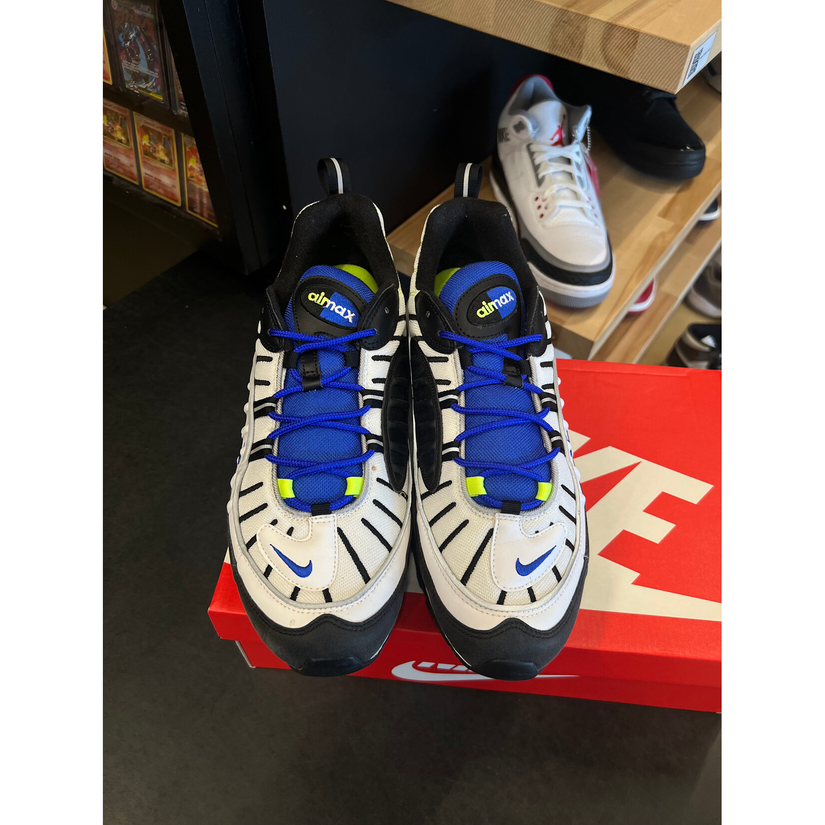 Nike Nike Air Max 98 White Black Racer Blue Size 13, PREOWNED