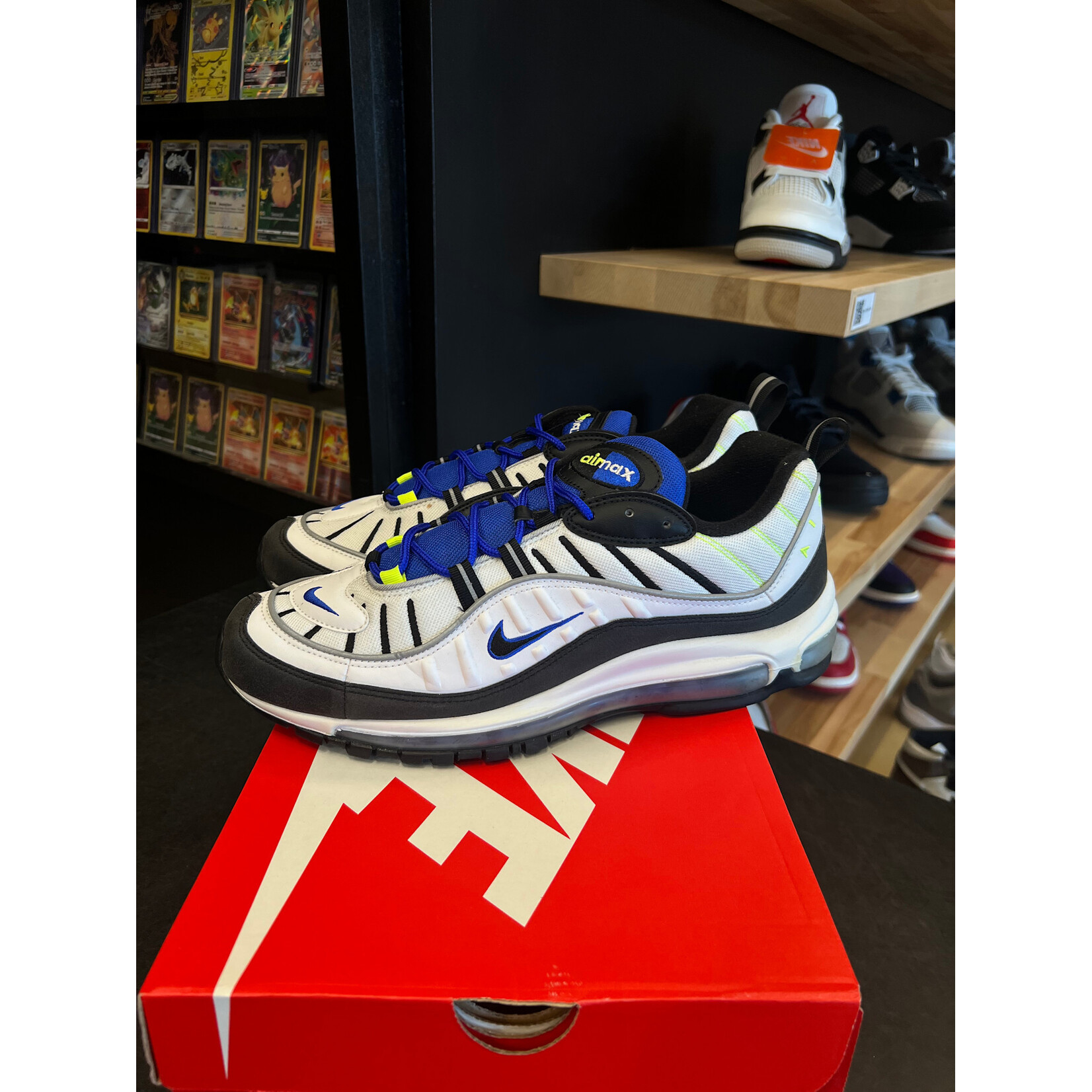 Nike Nike Air Max 98 White Black Racer Blue Size 13, PREOWNED