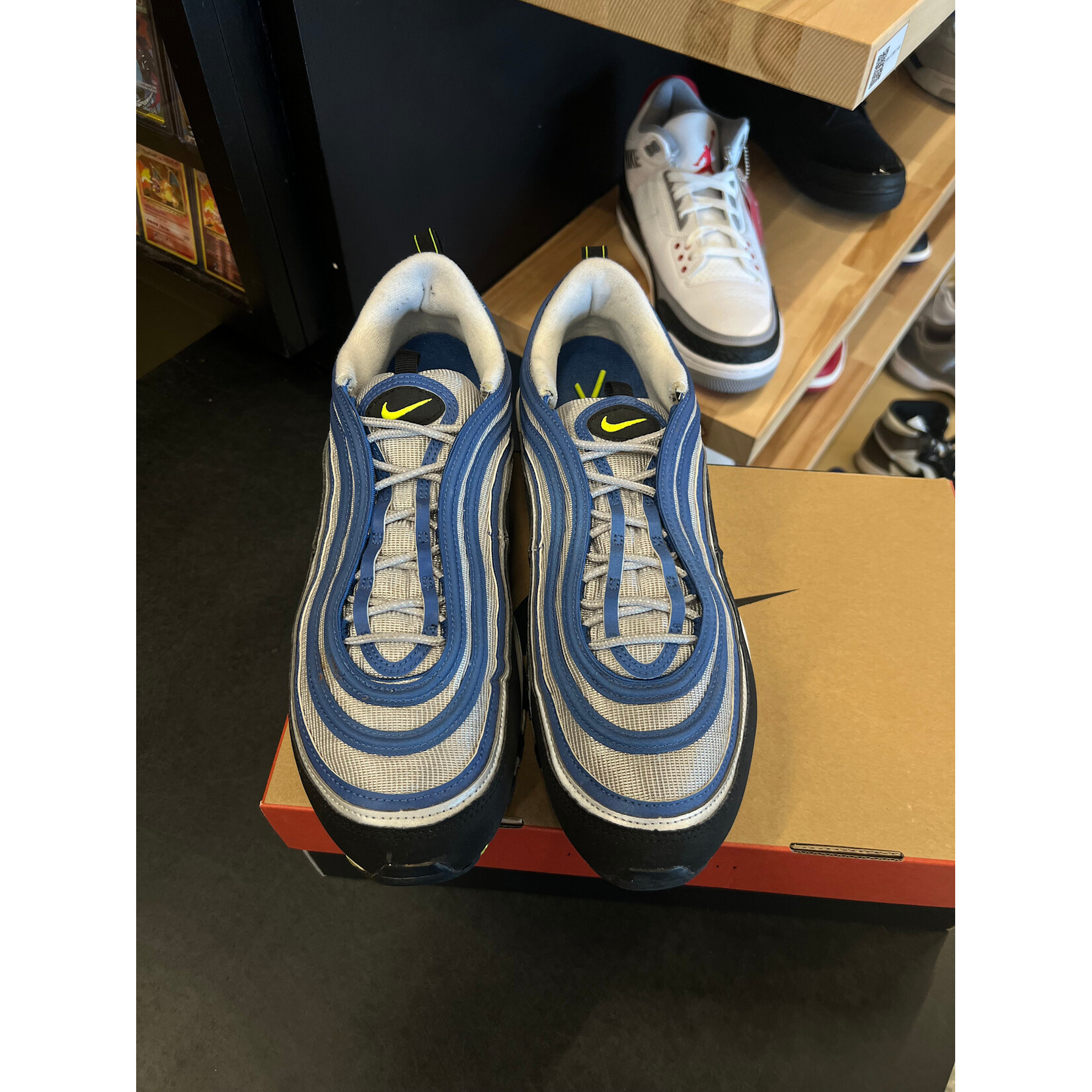 Nike Nike Air Max 97 OG Atlantic Blue Voltage Yellow Size 13, PREOWNED