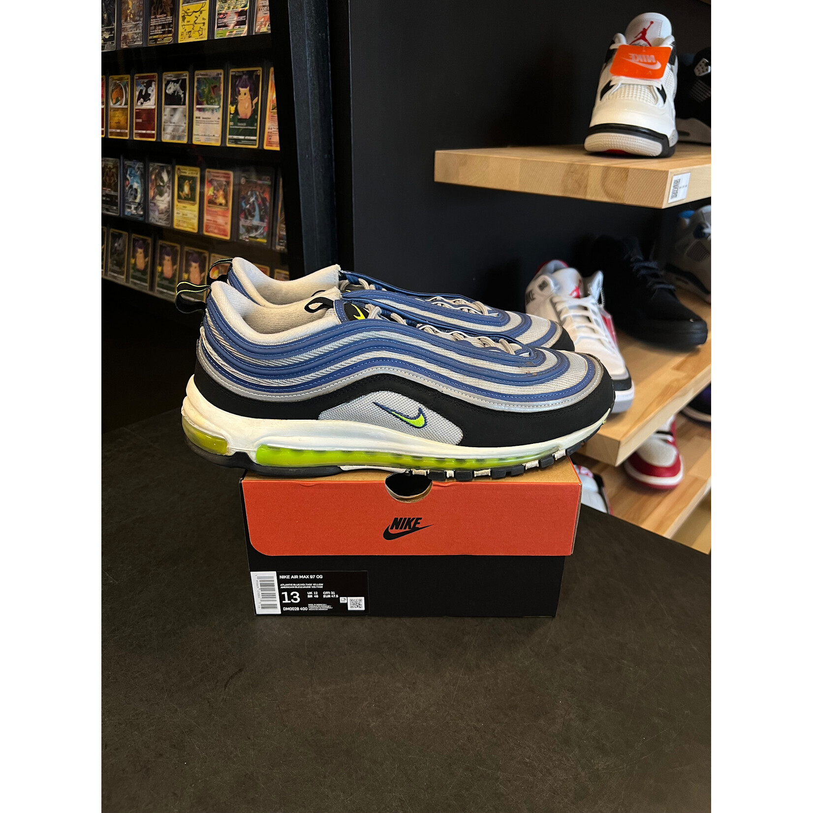 Nike Nike Air Max 97 OG Atlantic Blue Voltage Yellow Size 13, PREOWNED