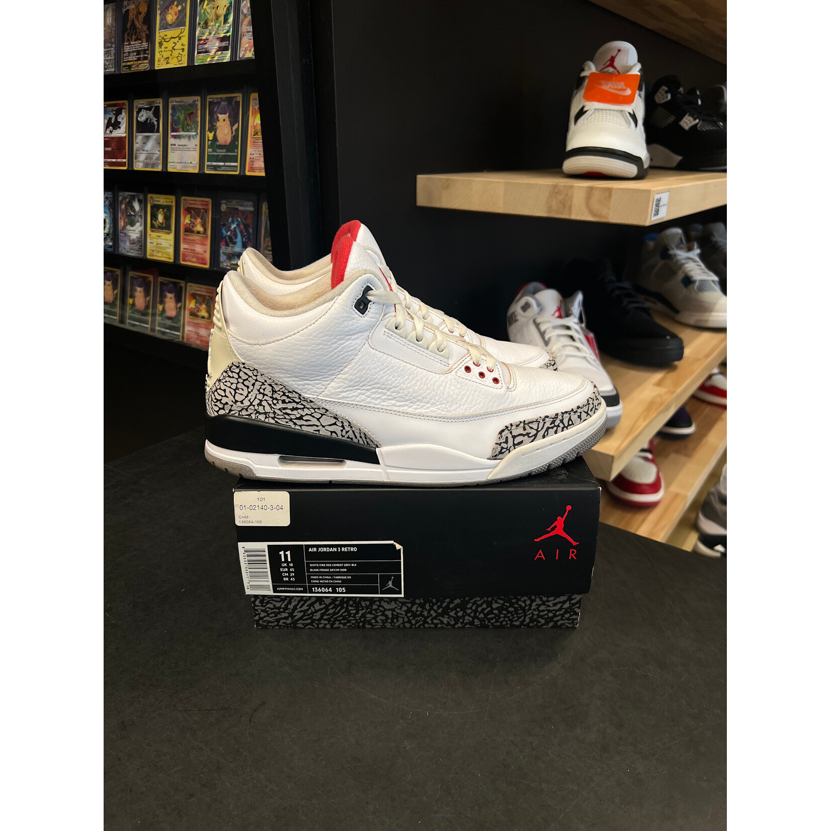 Jordan Jordan 3 Retro White Cement (2011) Size 11, PREOWNED