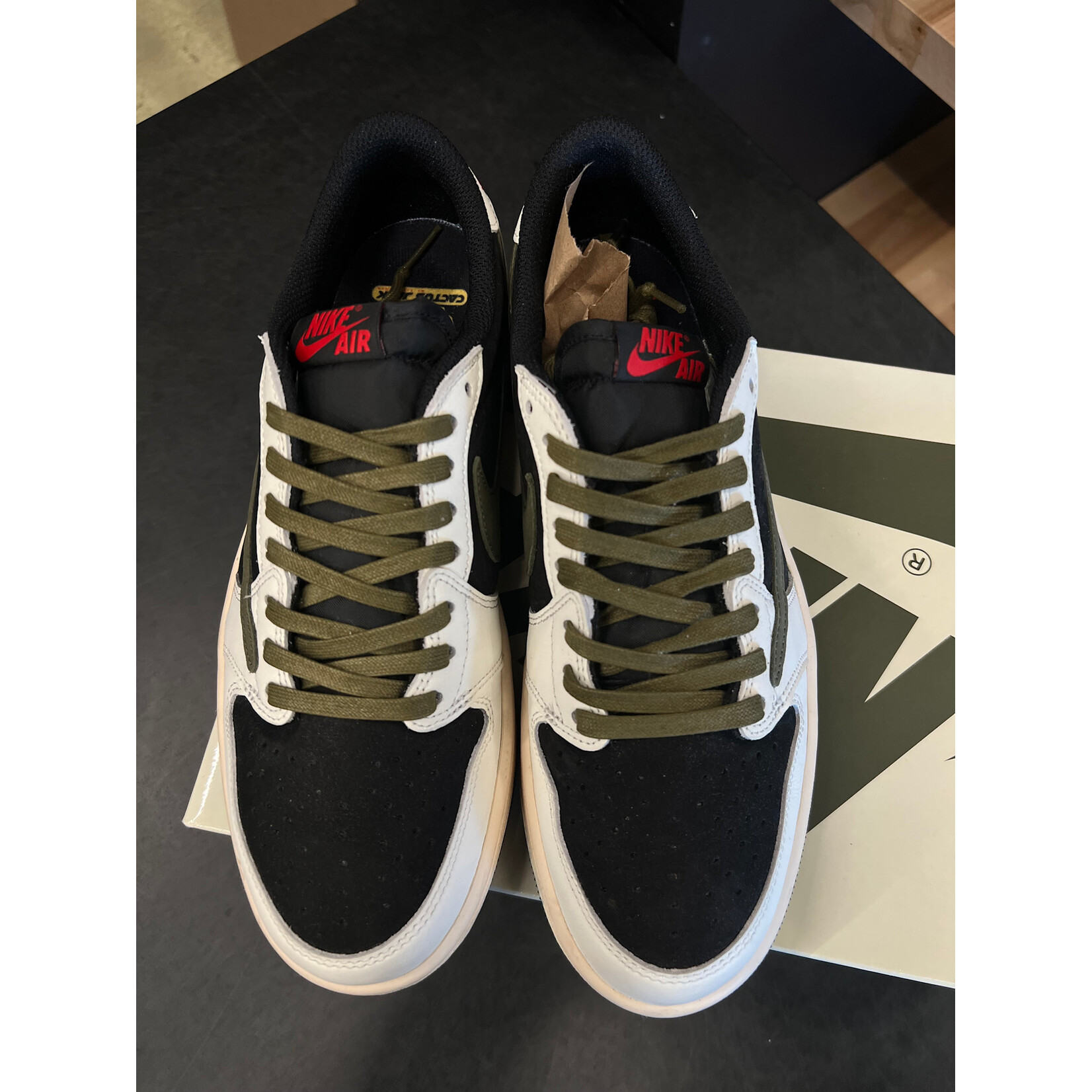Jordan Jordan 1 Retro Low OG SP Travis Scott Olive (Women's) Size 10W, PREOWNED