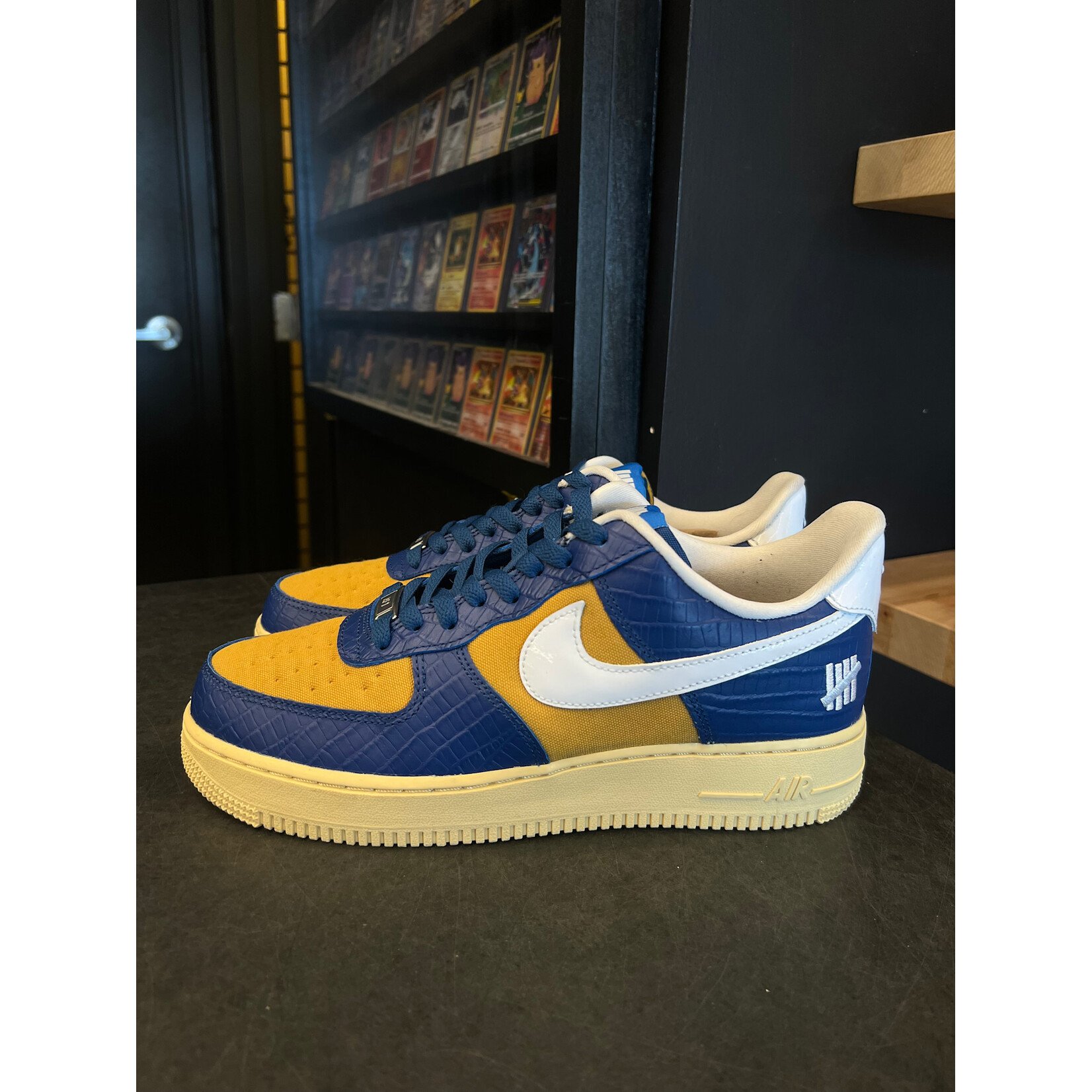 Nike Nike Air Force 1 Low SP Undefeated 5 On It Blue Yellow Croc Size 8, PREOWNED NO BOX