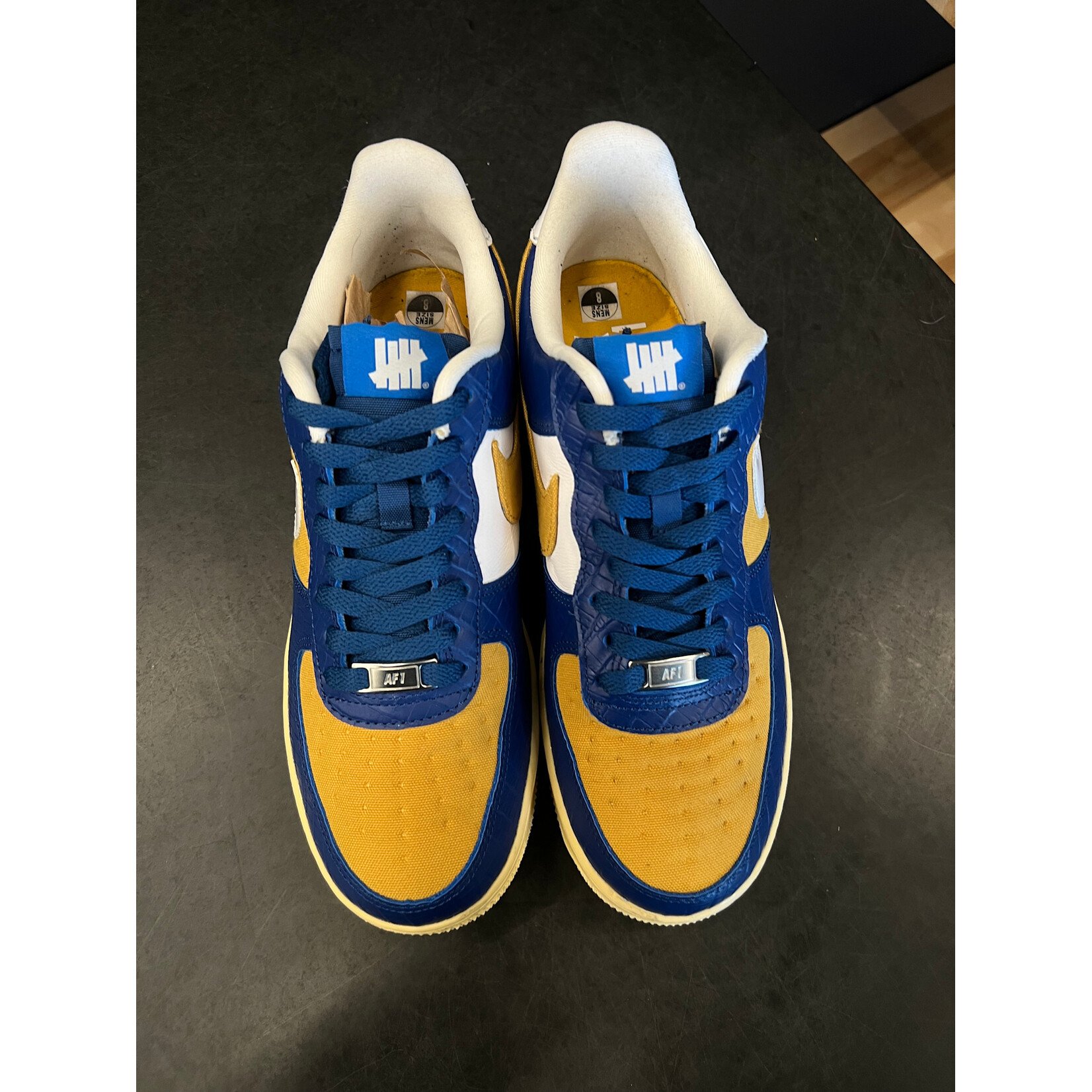 Nike Nike Air Force 1 Low SP Undefeated 5 On It Blue Yellow Croc Size 8, PREOWNED NO BOX