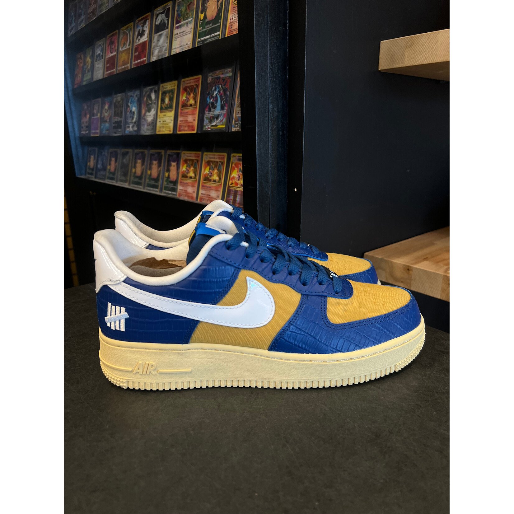 Nike Nike Air Force 1 Low SP Undefeated 5 On It Blue Yellow Croc Size 8, PREOWNED NO BOX