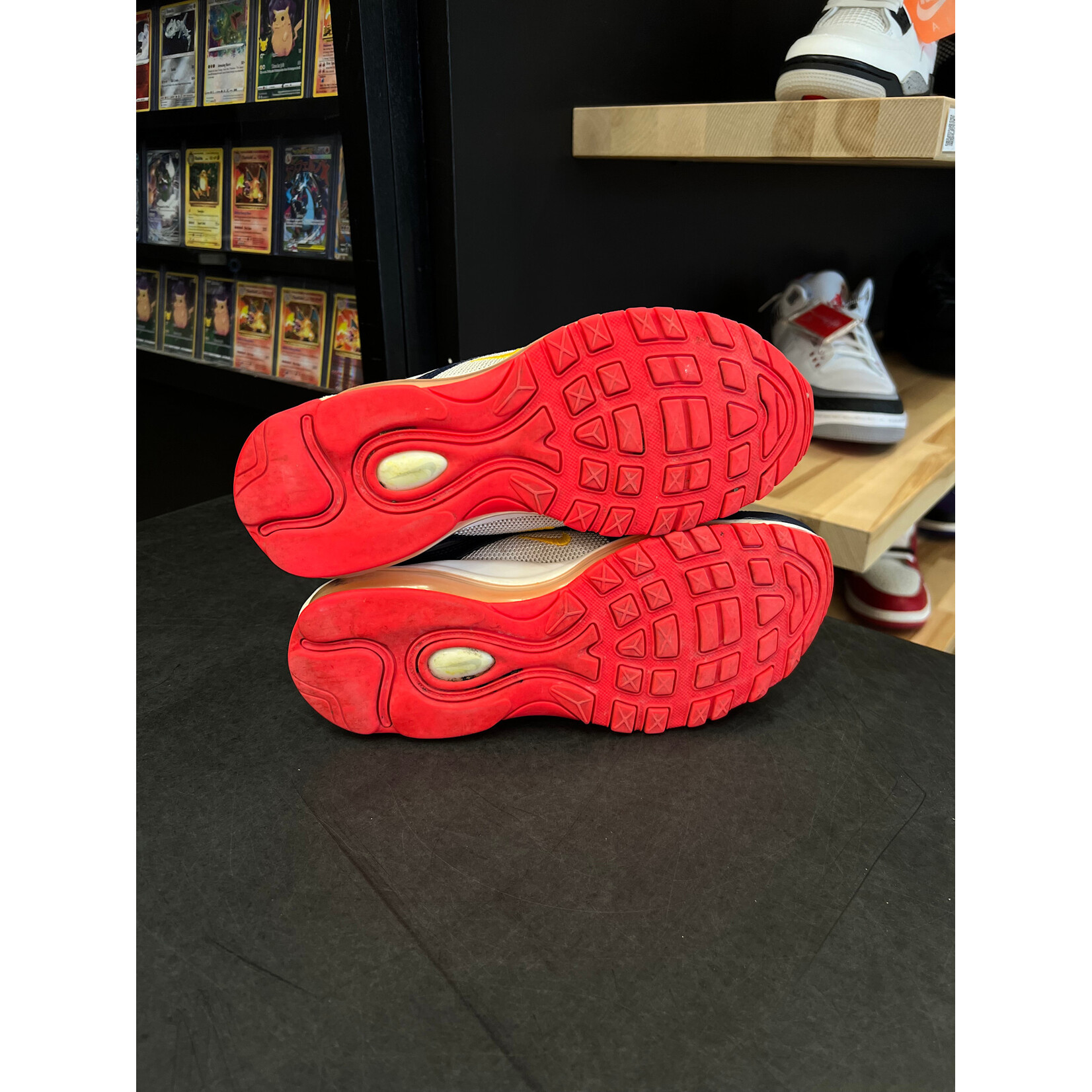 Nike Nike Air Max 97 Midnight Navy Racer Pink Laser Orange (Women's) Size 9W, PREOWNED