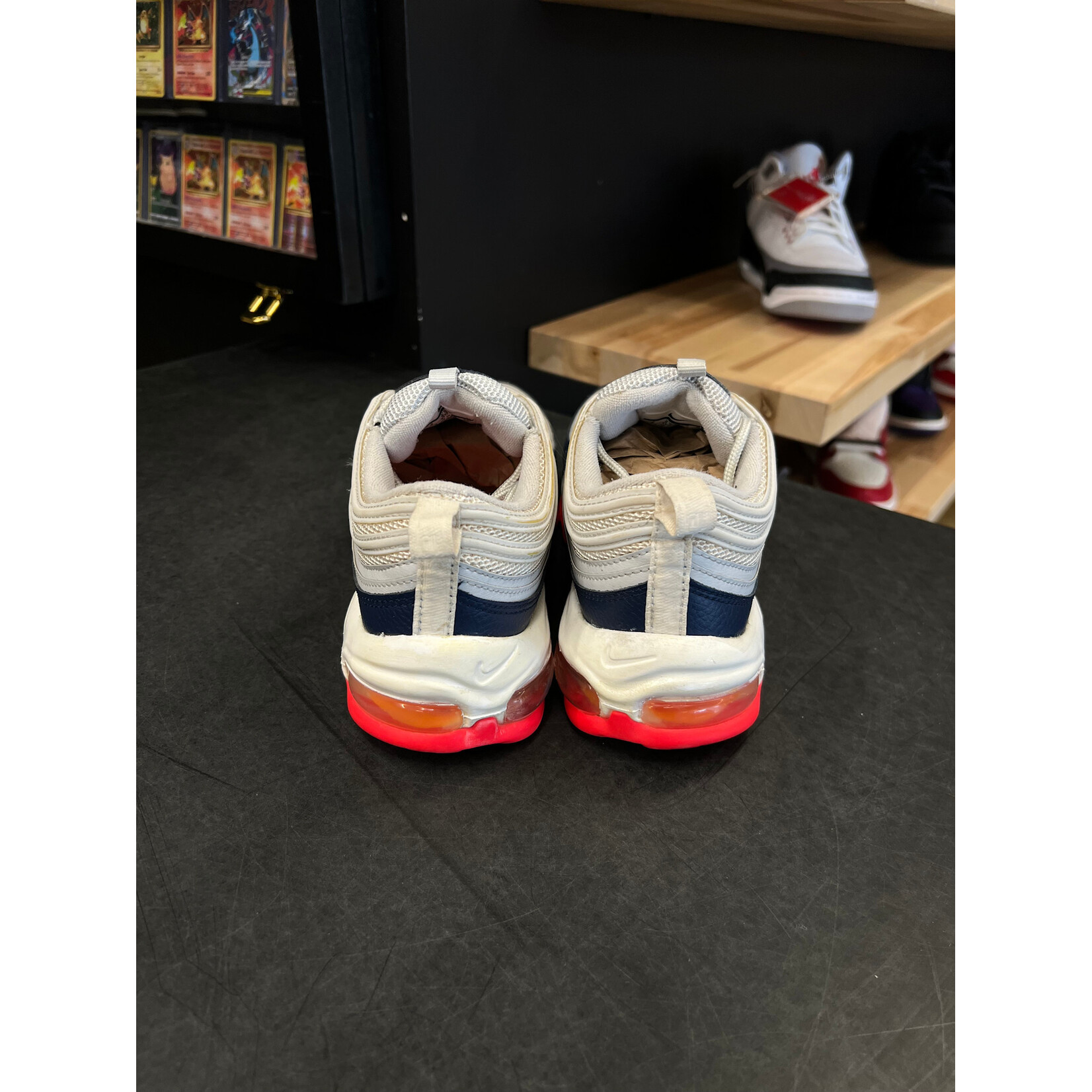 Nike Nike Air Max 97 Midnight Navy Racer Pink Laser Orange (Women's) Size 9W, PREOWNED