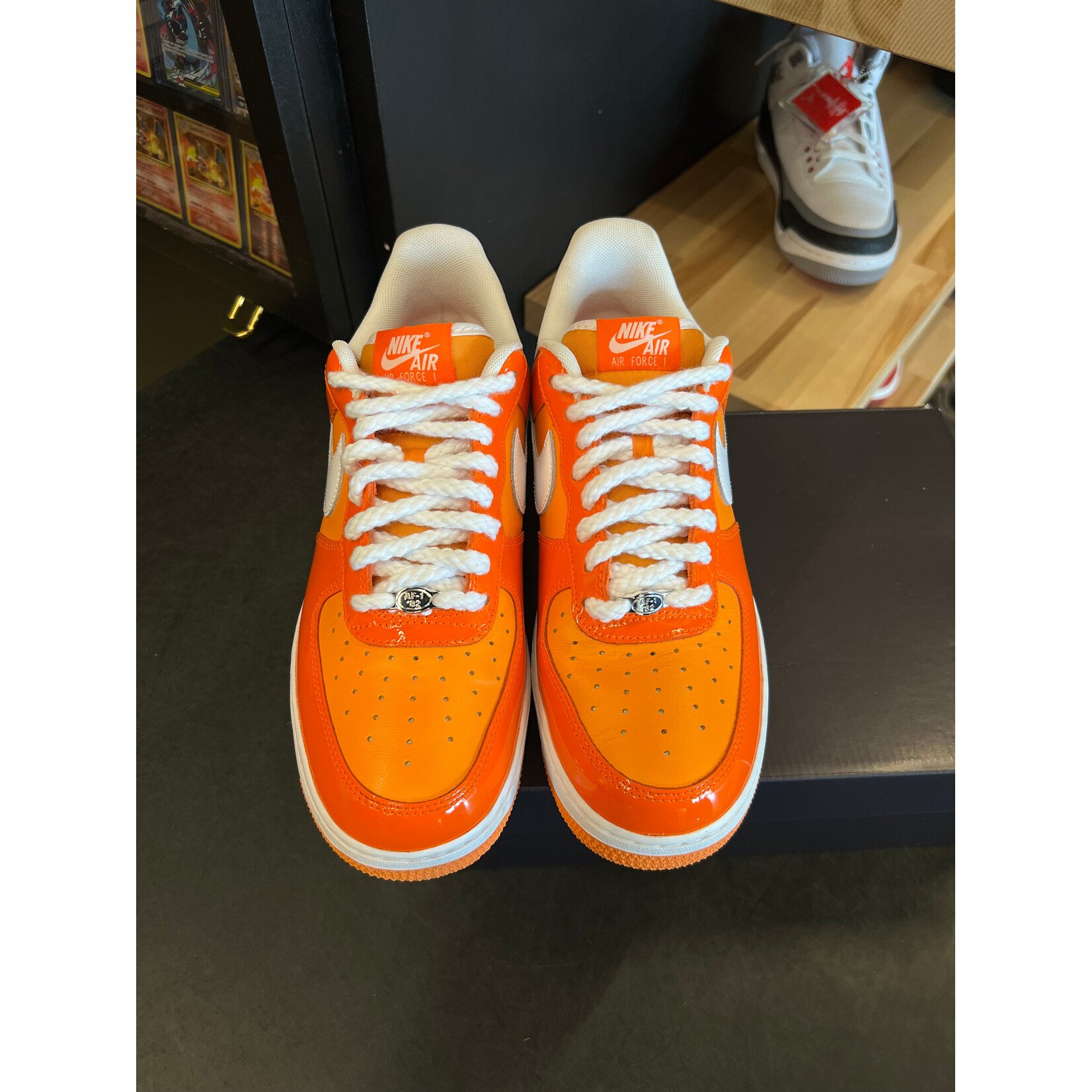 Nike Nike Air Force 1 Low '07 Orange White Patent Size 9, PREOWNED