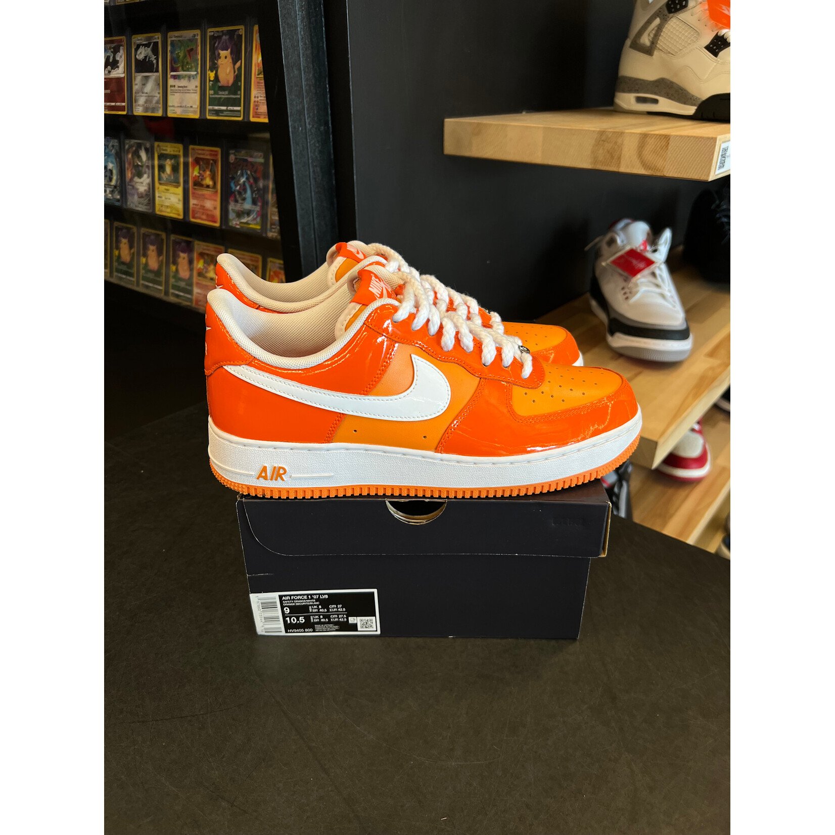 Nike Nike Air Force 1 Low '07 Orange White Patent Size 9, PREOWNED