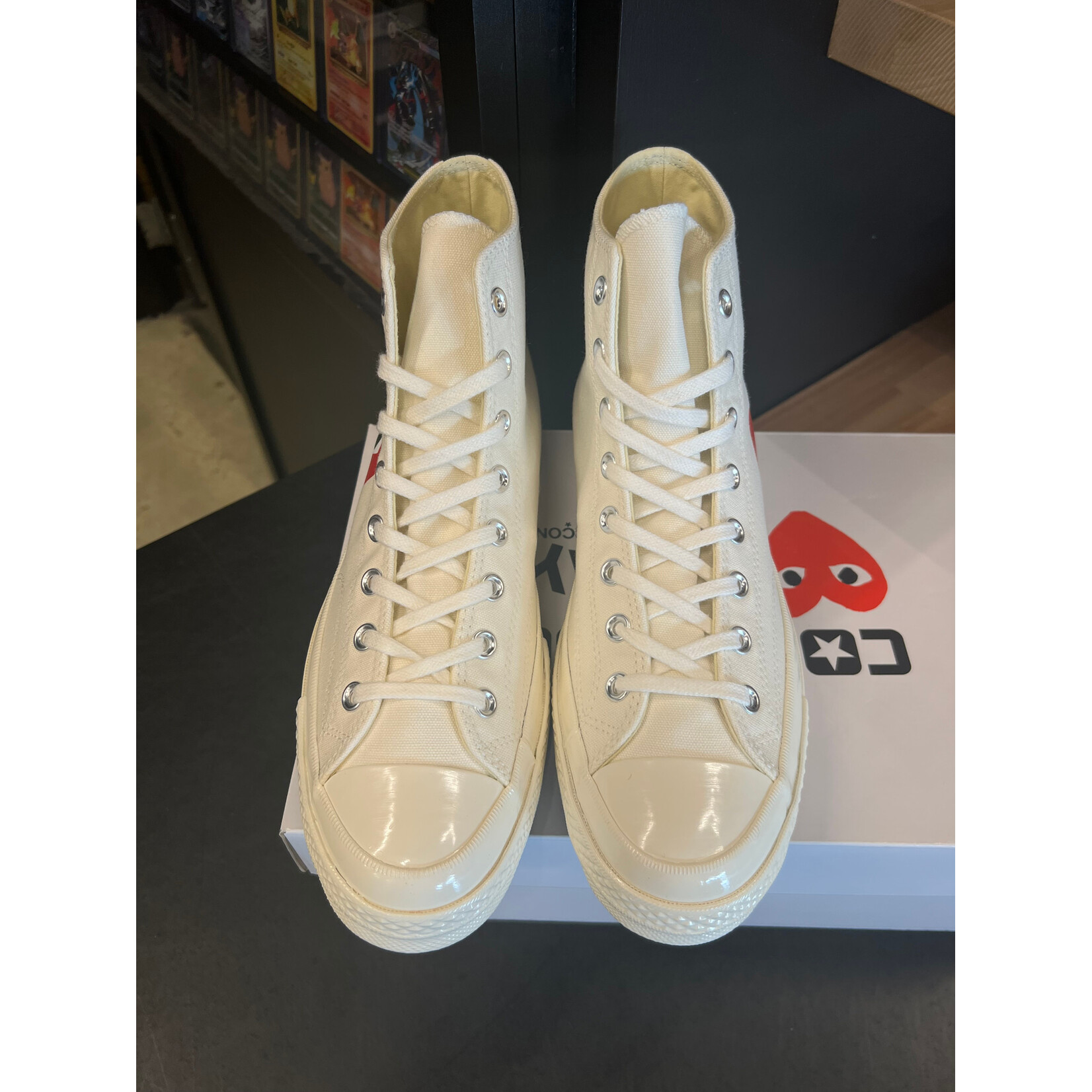 Converse Converse Chuck Taylor All Star 70 Hi Comme des Garcons PLAY White Size 10.5, PREOWNED TRIED ON