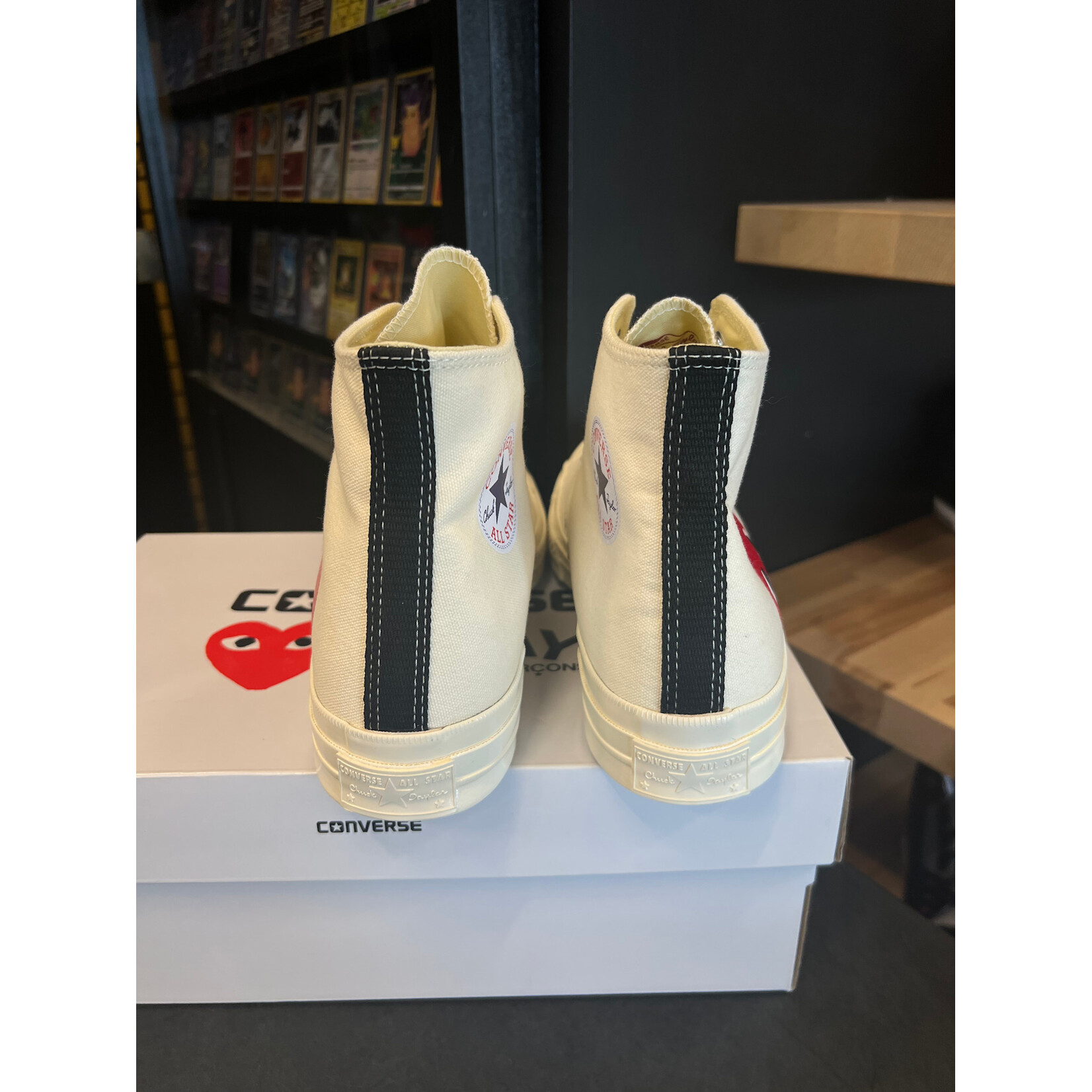 Converse Converse Chuck Taylor All Star 70 Hi Comme des Garcons PLAY White Size 10.5, PREOWNED TRIED ON