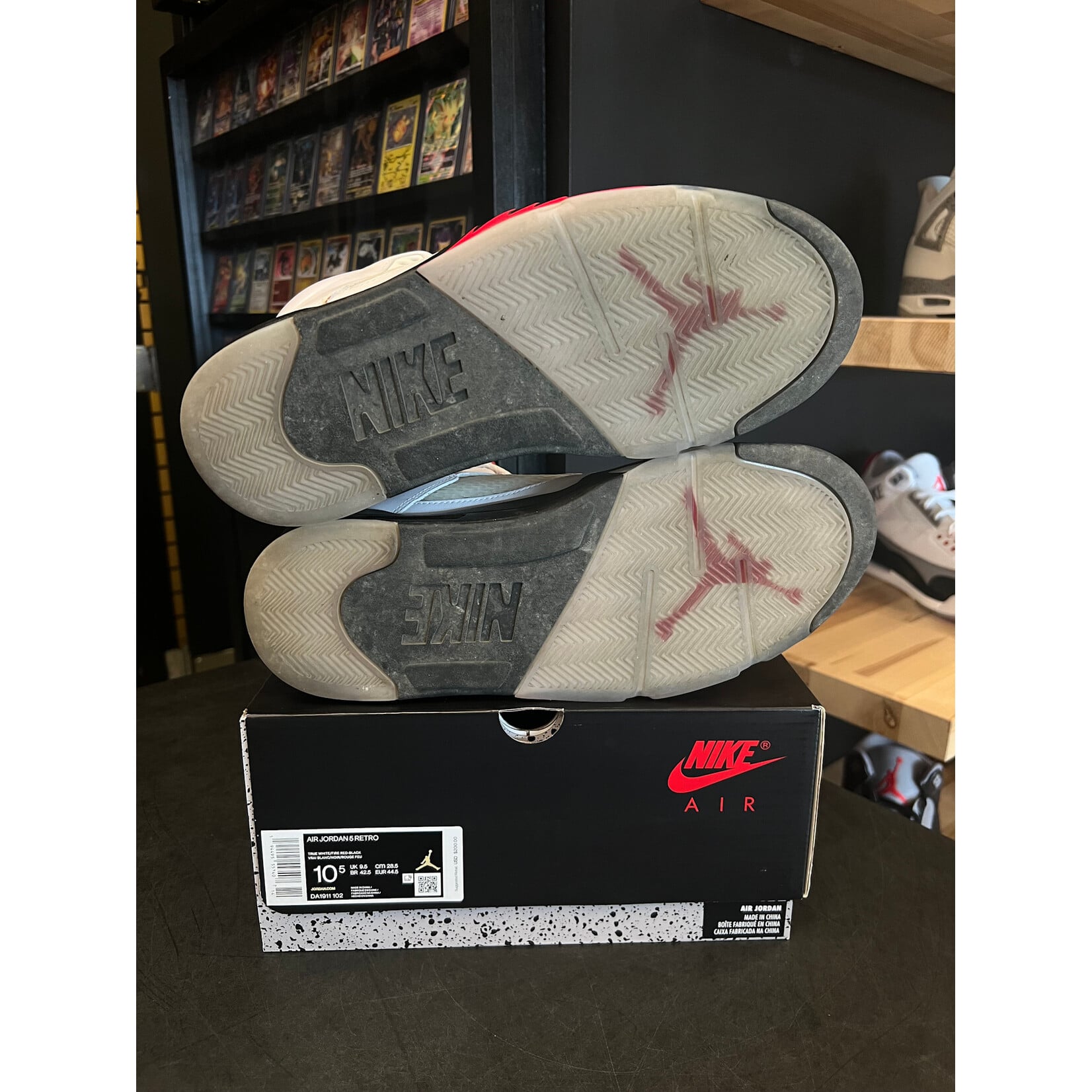 Jordan Jordan 5 Retro Fire Red Silver Tongue (2020) Size 10.5, PREOWNED