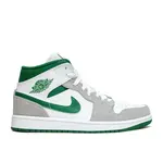 Jordan Jordan 1 Mid White Pure Platinum Pine Green Size 12, DS BRAND NEW NO BOX