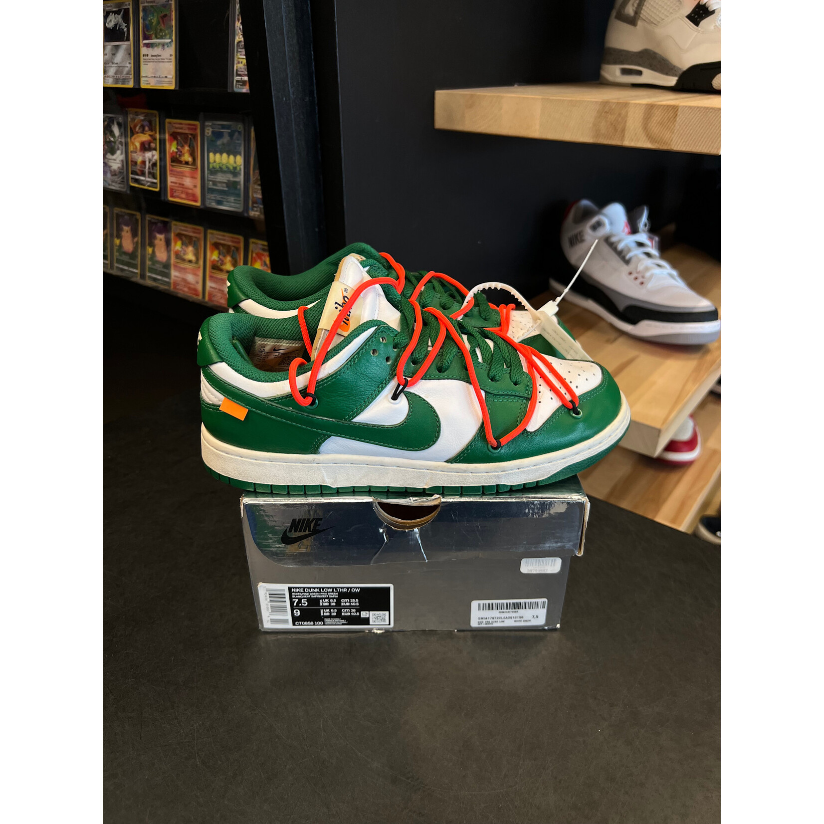 Nike Nike Dunk Low Off-White Pine Green Size 7.5, PREOWNED