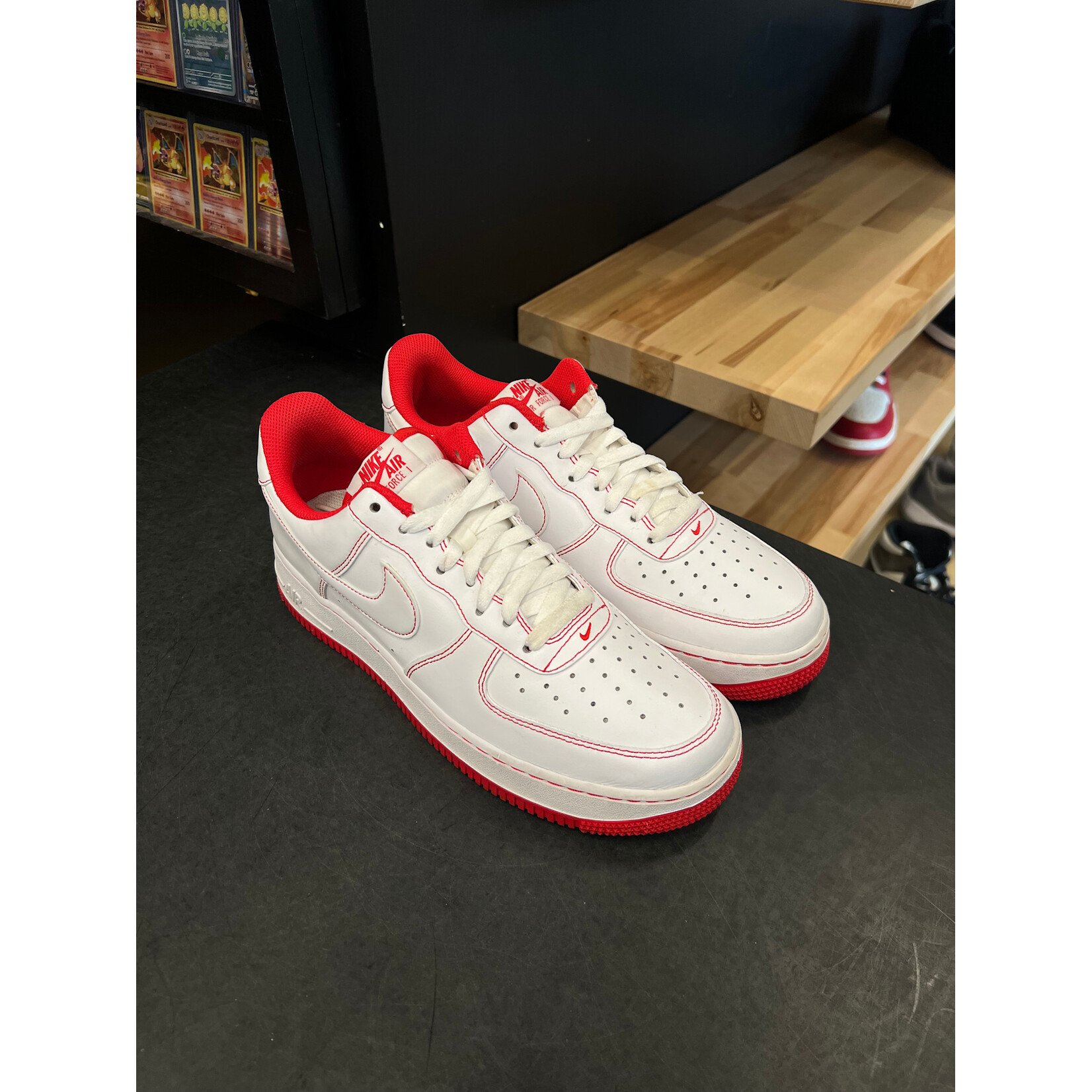 Nike Nike Air Force 1 Low '07 White University Red Size 9.5, PREOWNED