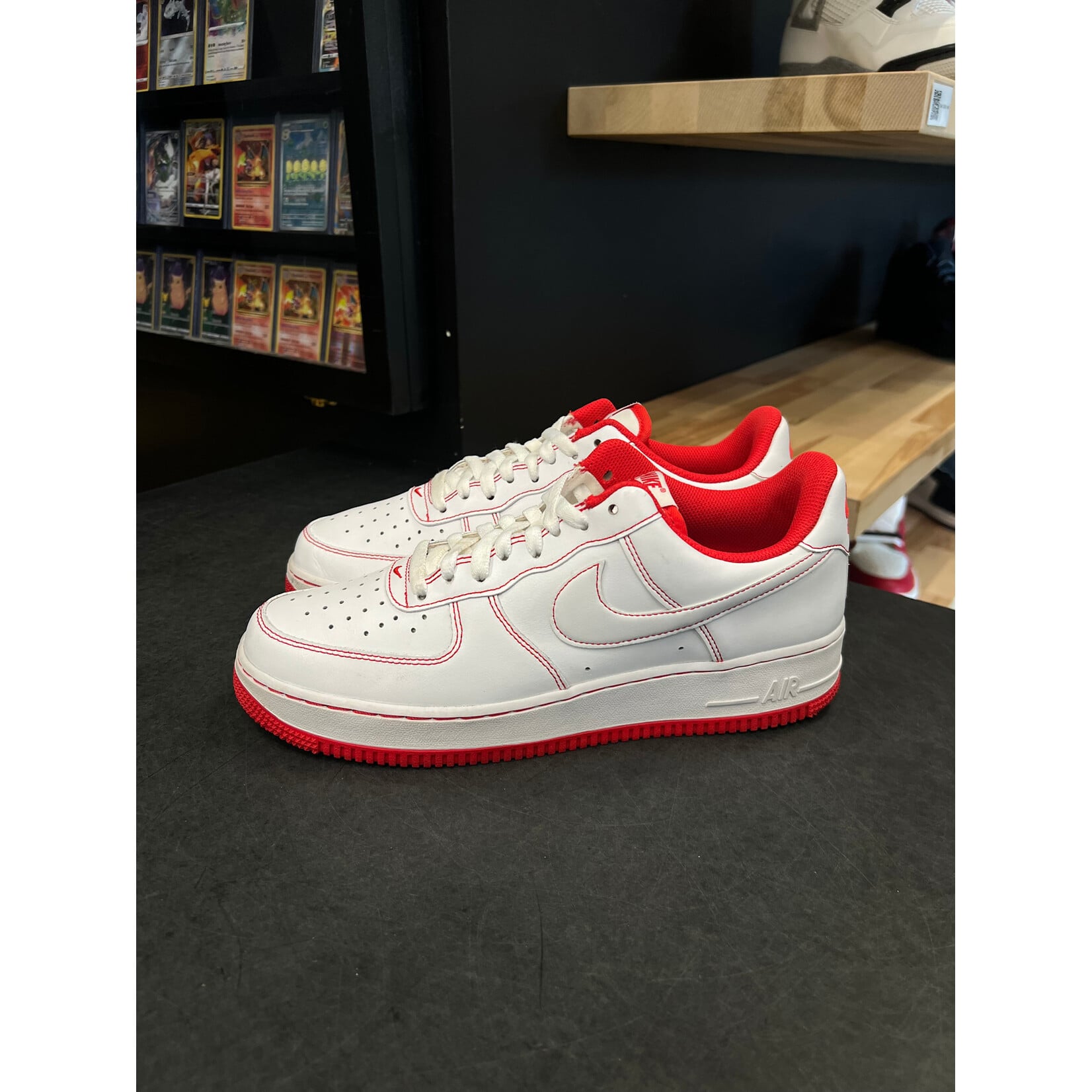 Nike Nike Air Force 1 Low '07 White University Red Size 9.5, PREOWNED