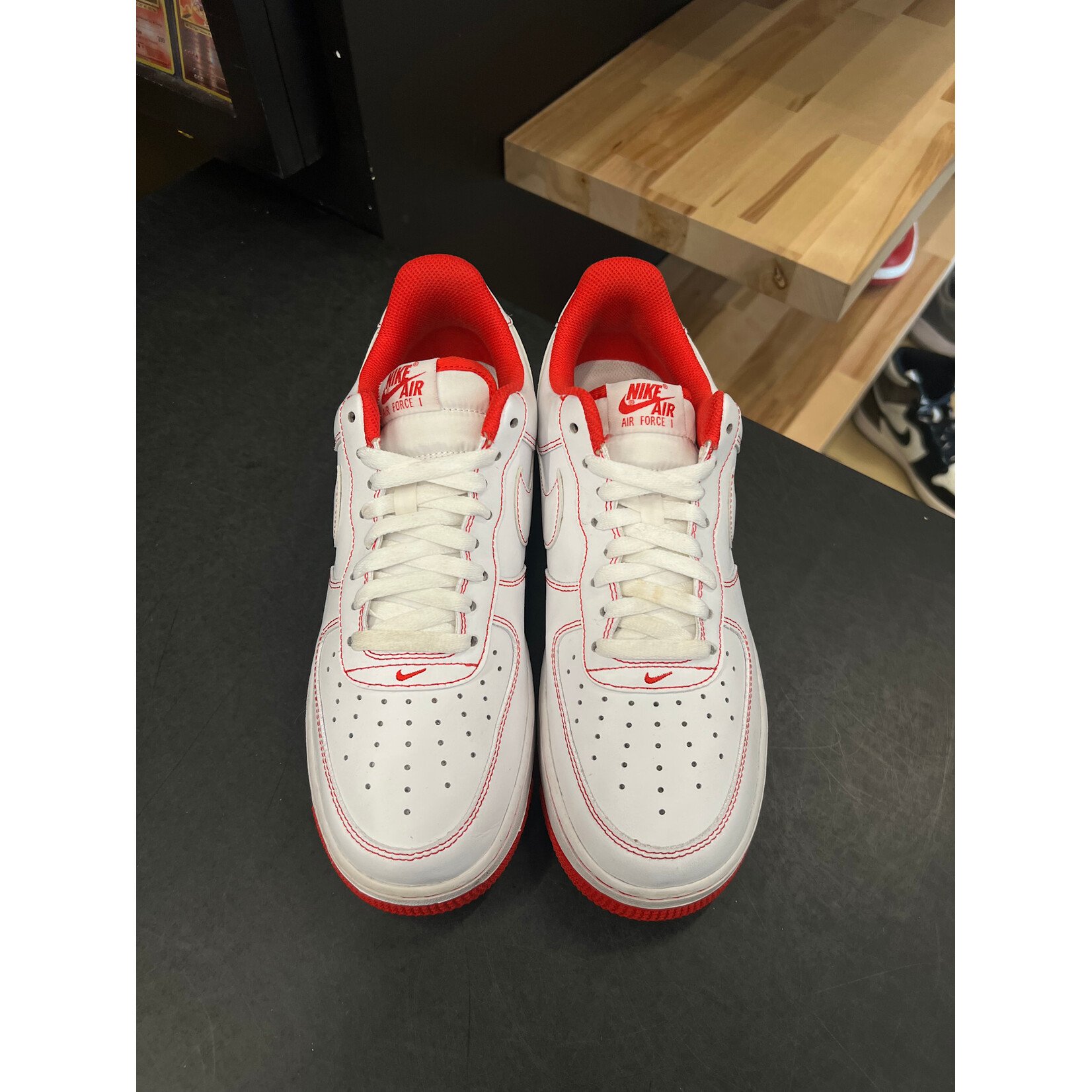 Nike Nike Air Force 1 Low '07 White University Red Size 9.5, PREOWNED