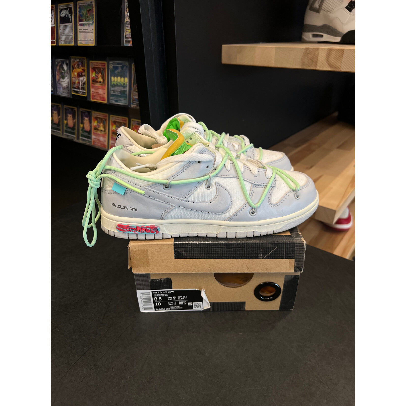 Nike Nike Dunk Low Off-White 'Lot 7' Size 8.5, PREOWNED REP BOX