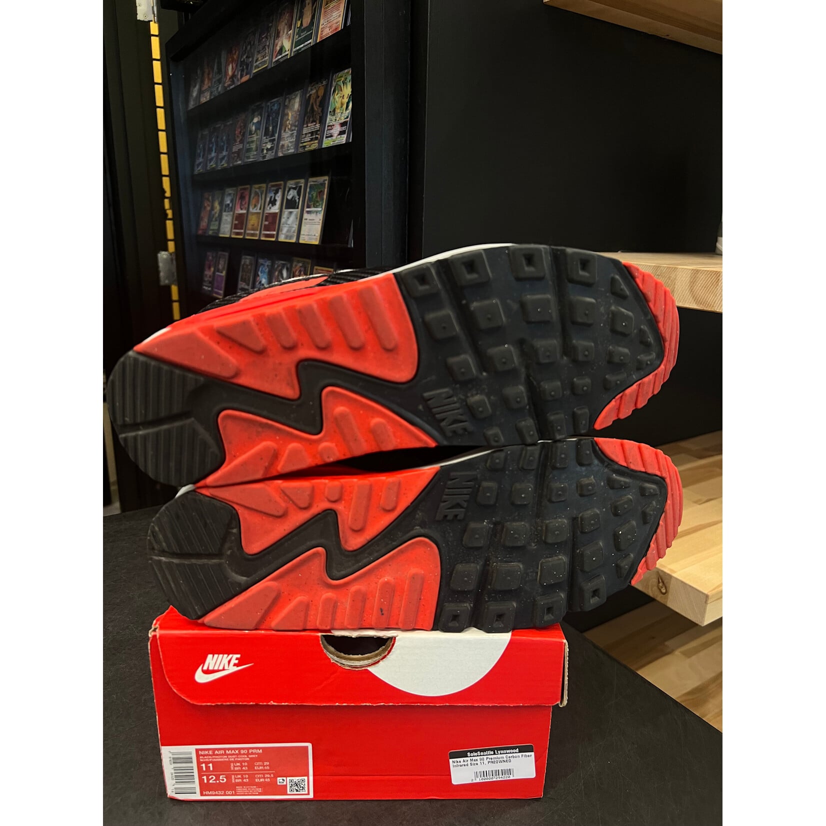 Nike Nike Air Max 90 Premium Carbon Fiber Infrared Size 11, PREOWNED